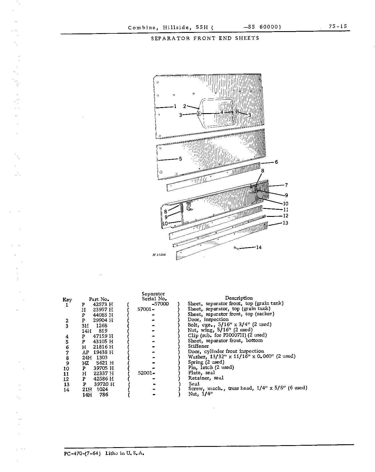 Separator front end sheets