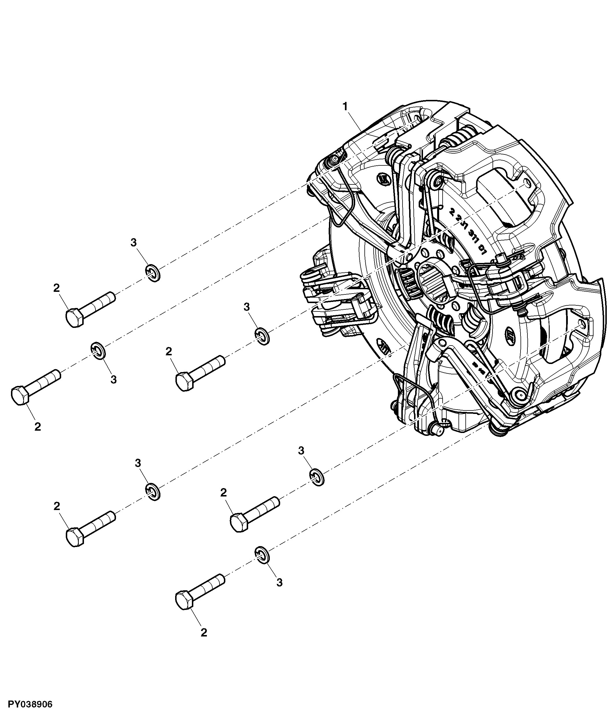 Clutch Assembly, 7 Pads, Mechanical Transmission
