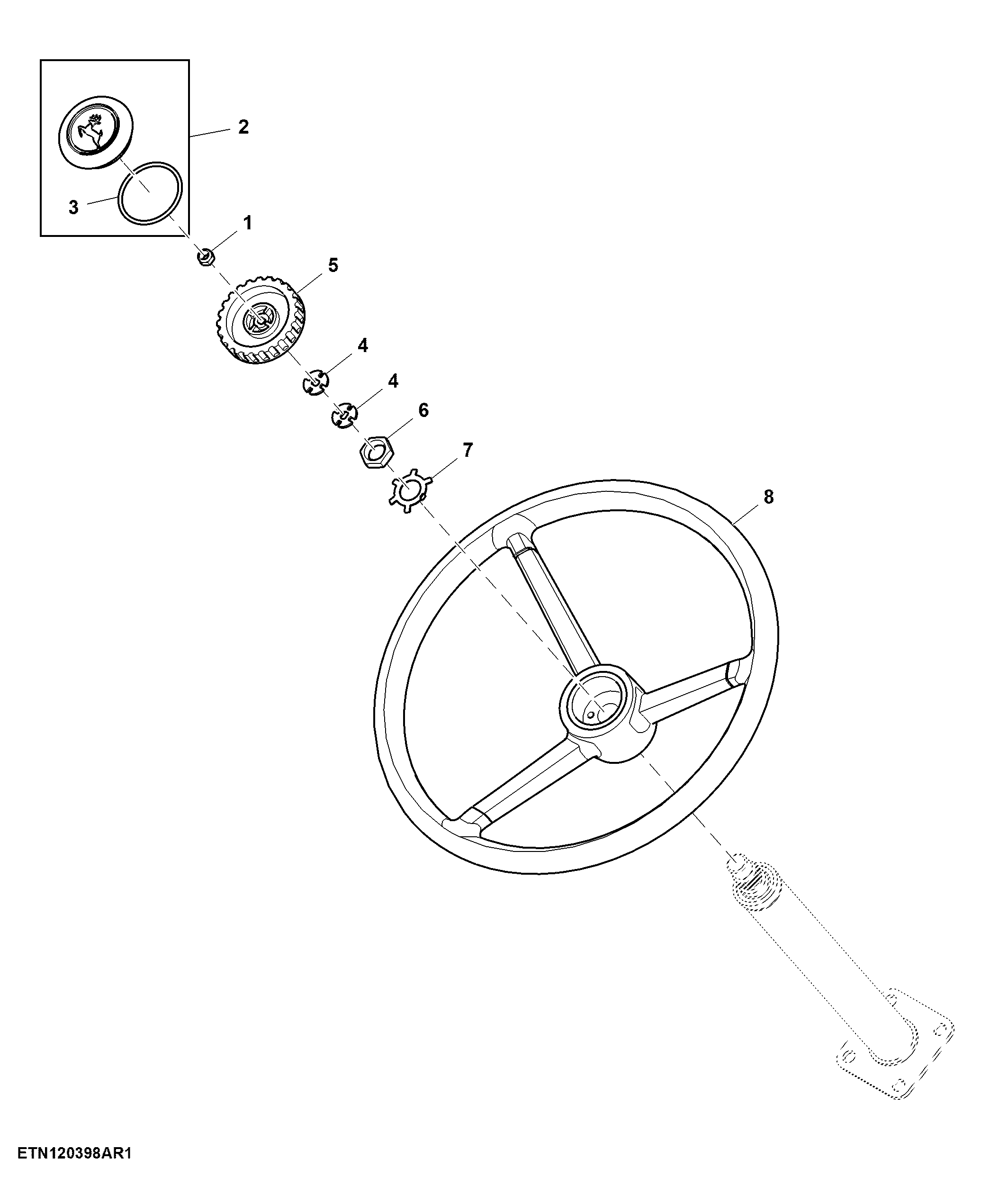 Steering Wheel, Tiltable Steering Column (For Russia)
