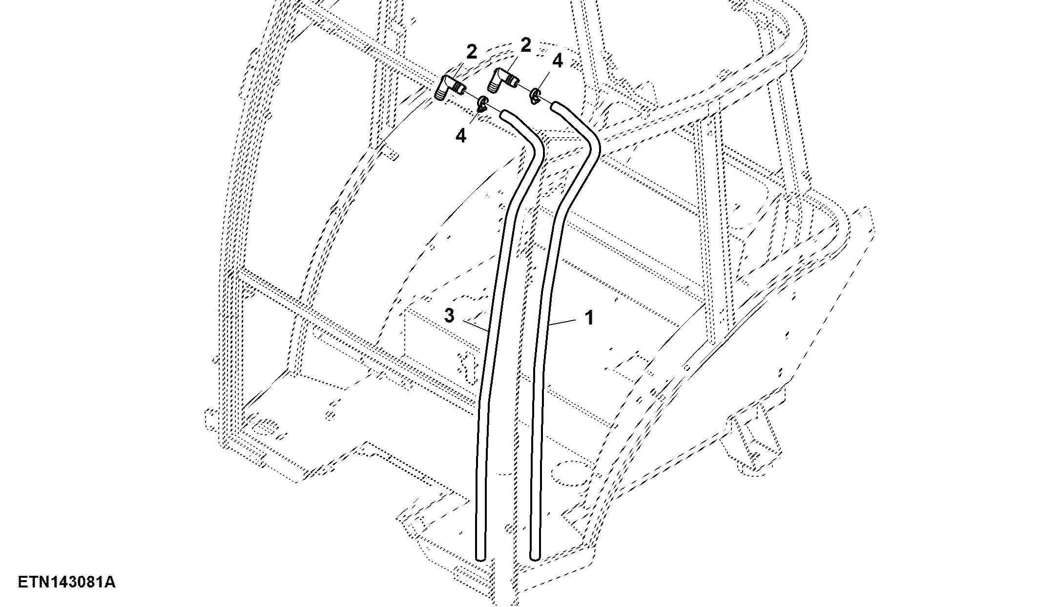 HVAC Heater Lines, Cab