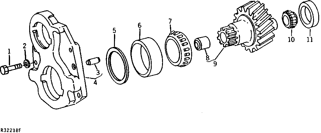 INDEPENDENT PTO CLUTCH INPUT GEAR AND SUPPORT