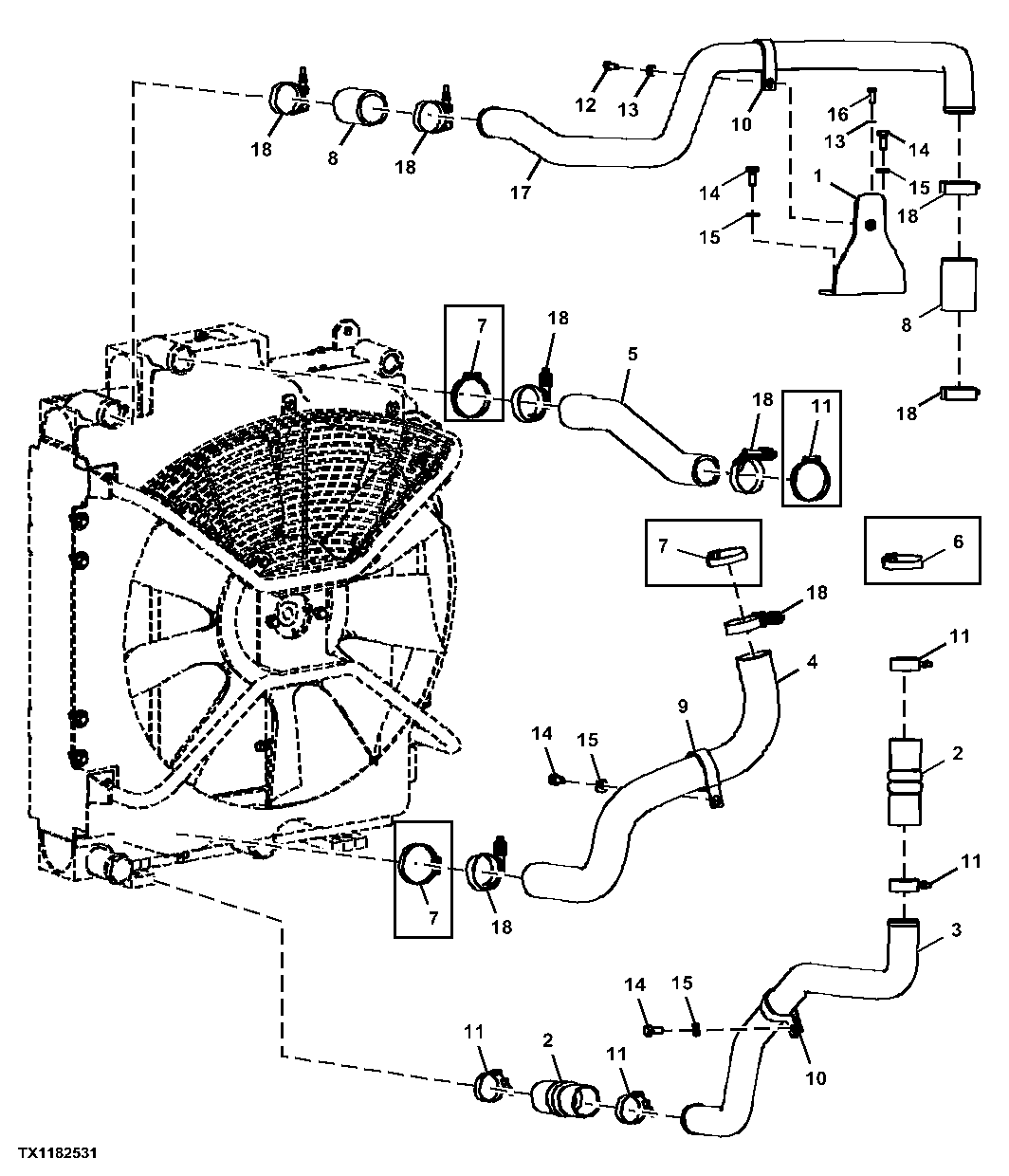 Intercooler Tubes and Engine Radiator Hoses