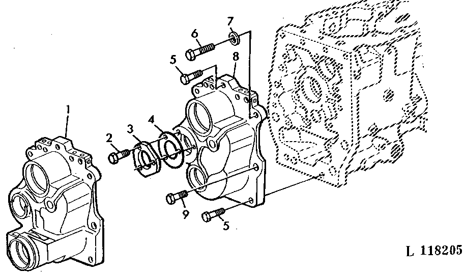 TRANSMISSION CASE/END COVER (WITH AND WITHOUT INCREASED LIFTING CAPACITY)