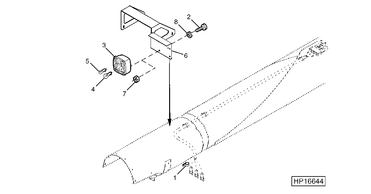 Unloading Auger Wiring Harness, Tail / Brake Lamp