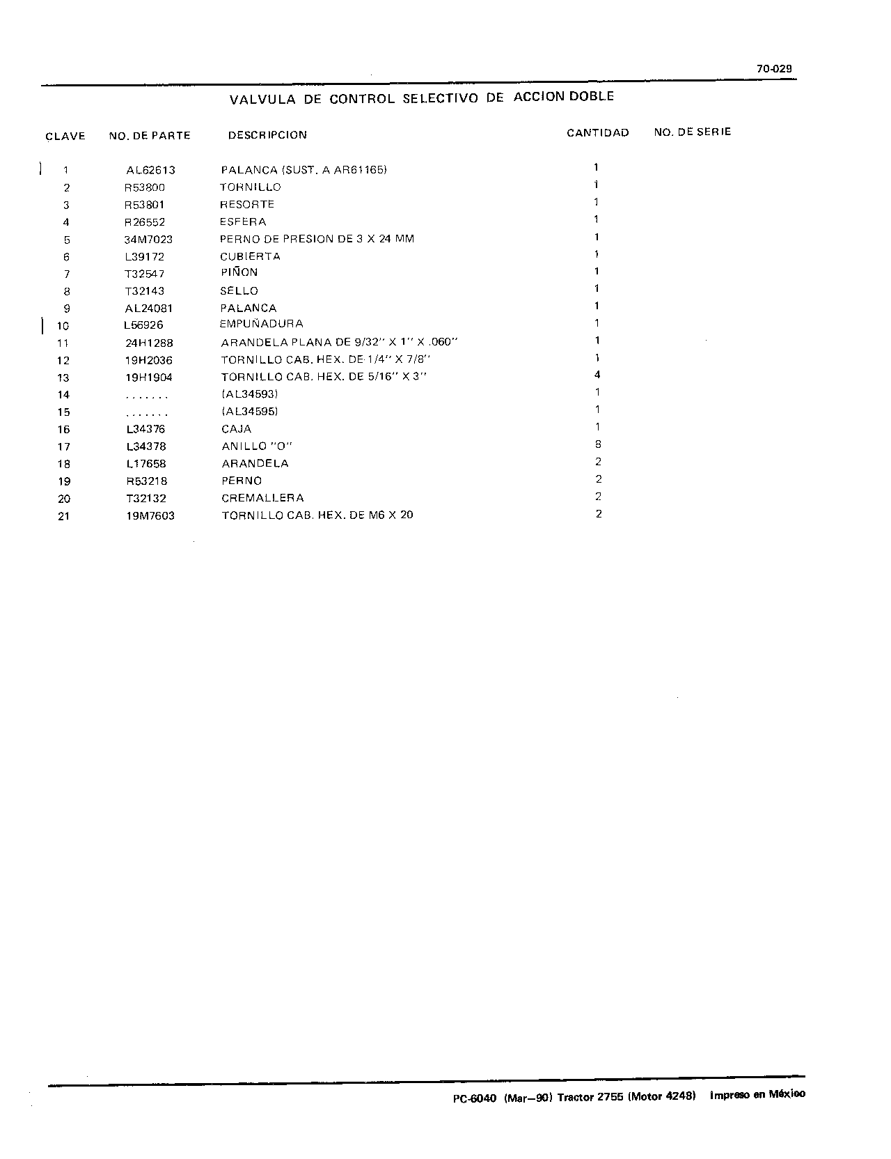 Control Selectivo, Soporte Para Valvula de