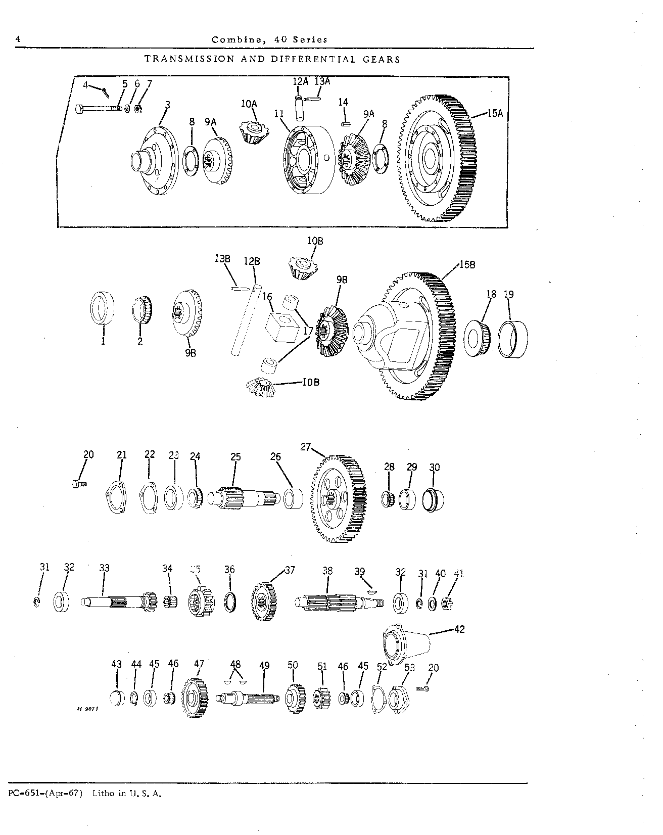 Main Wheel, Axle Support, Brakes, Transmission, and Clutch (Continued)