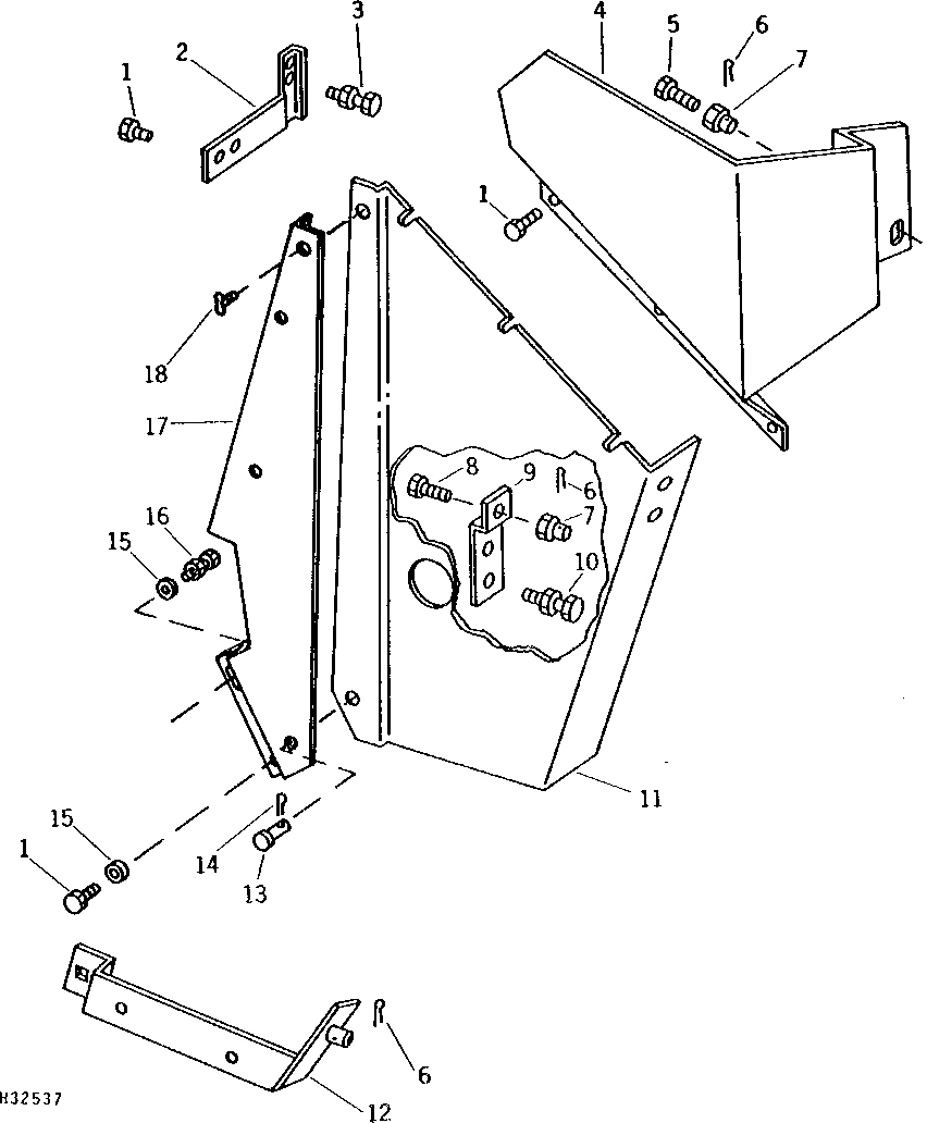 TRANSMISSION DRIVE AND PROPULSION DRIVE COUNTERSHAFT MUD SHIELDS