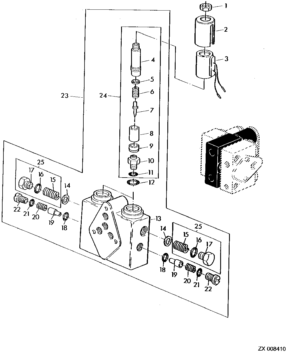 VALVE FOR CUTTING PLATFORM PARALLEL ADJUSTMENT