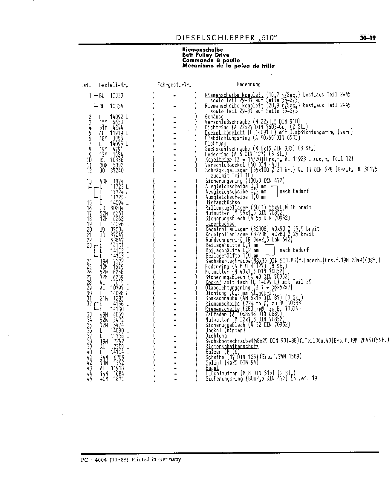 Belt Pulley Drive (Continued)