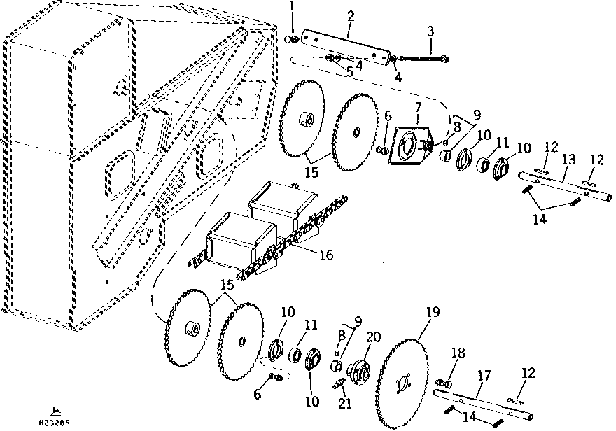 DIP AND POUR ELEVATOR CONVEYOR CHAIN AND UPPER SPROCKETS