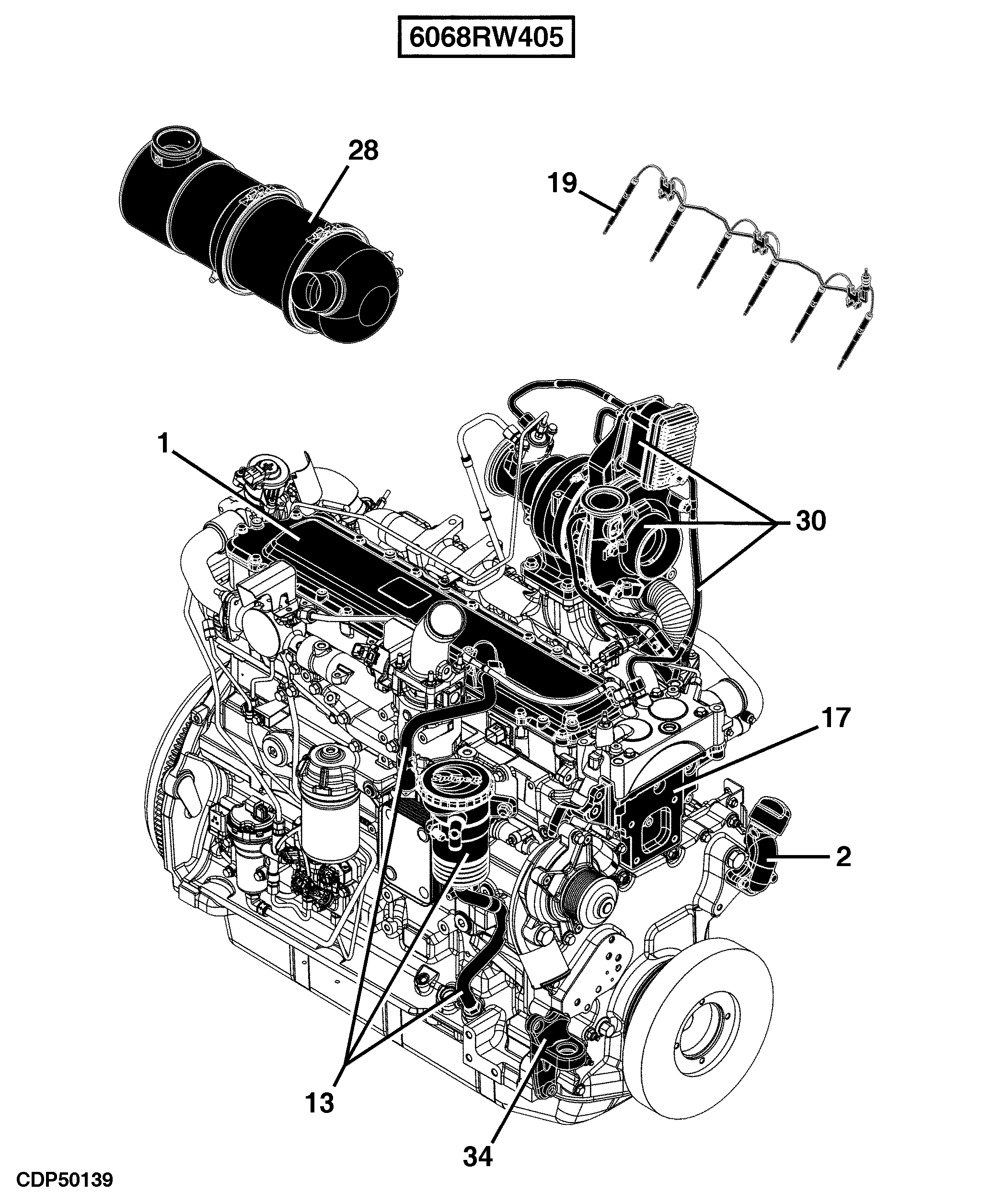 24 Engine 6068RW405-RE558564-ETN97207-ETN97208-ETN98529