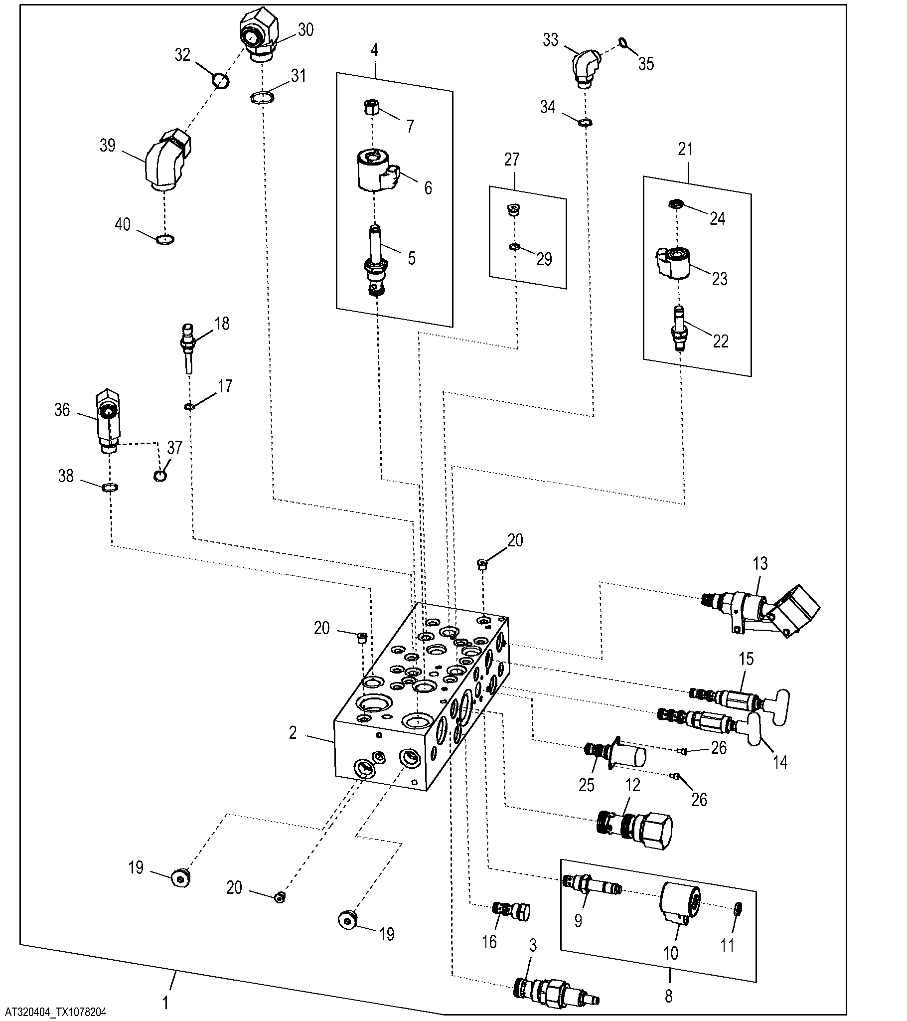 Hydrostatic Integrated Control Valve (Front And Left)