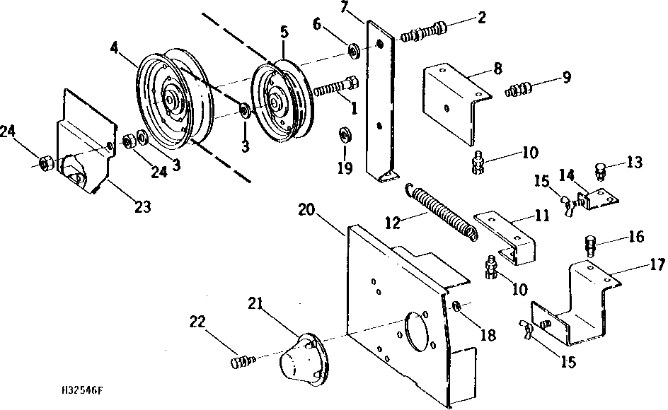 SHOE GRAIN SUPPLY AUGERS DRIVE TIGHTENER AND SHIELDS