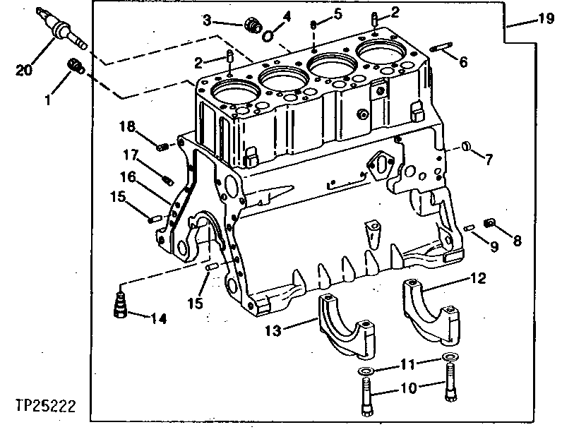 Cylinder Block And Main Bearing Caps ( - 362468)