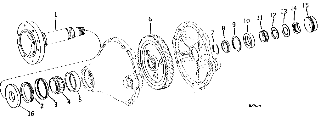 FINAL DRIVE AXLE, GEAR, AND BEARINGS ( - 400489)