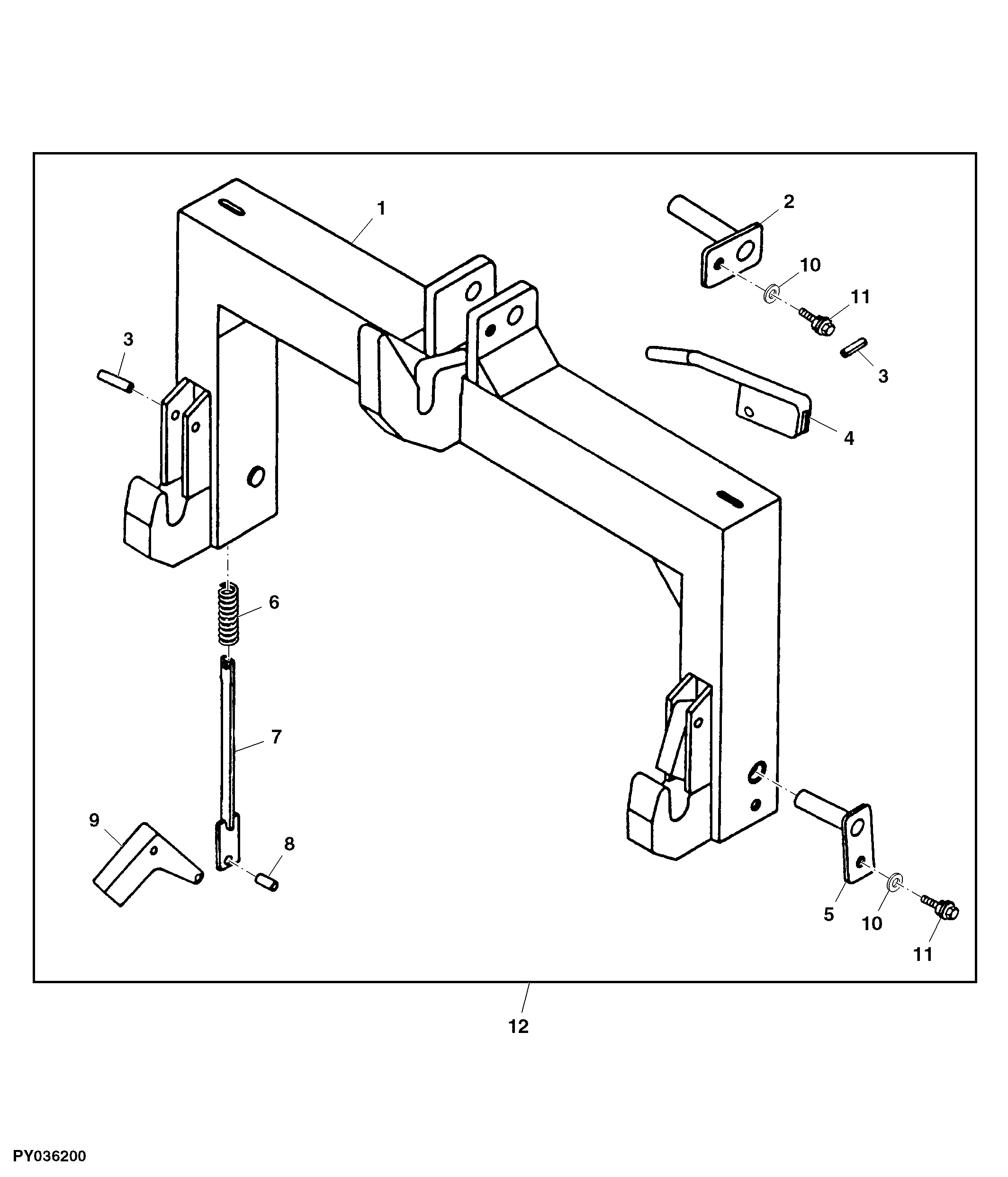 Attachment, Implement Quick Coupler, Category 2