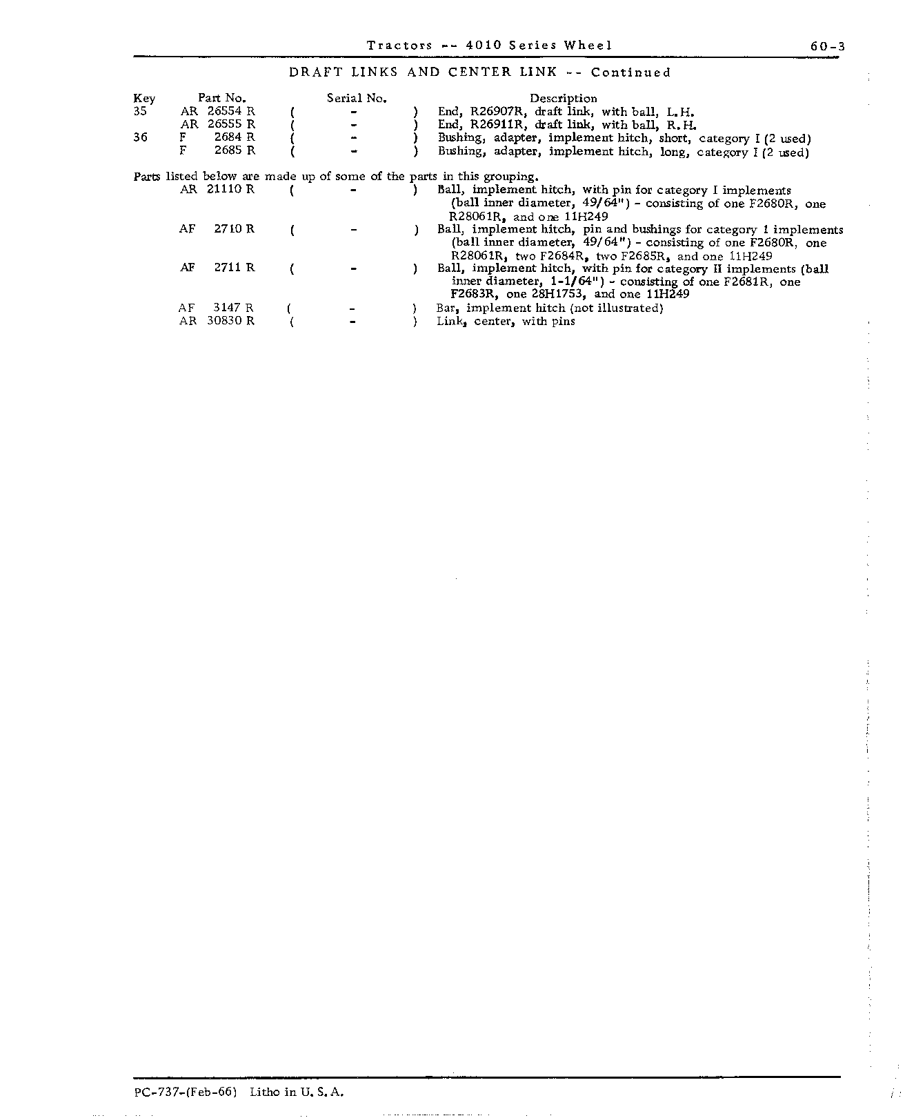 Ball, implement hitch (Continued)