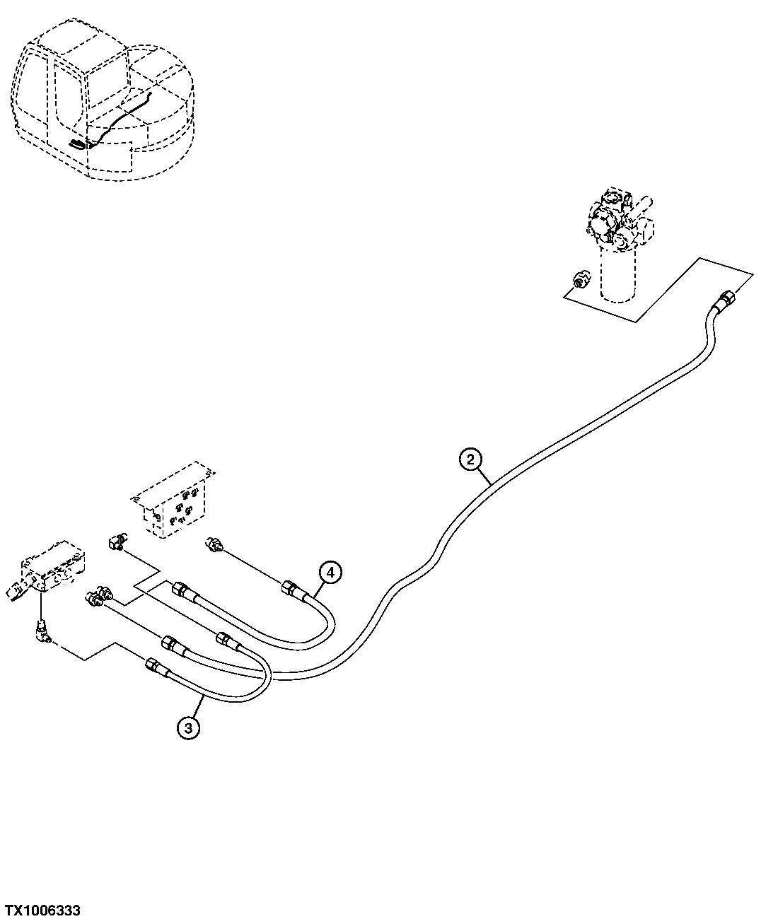 PILOT HOSES (PILOT FILTER TO FLOW REGULATING MANIFOLD VALVE)
