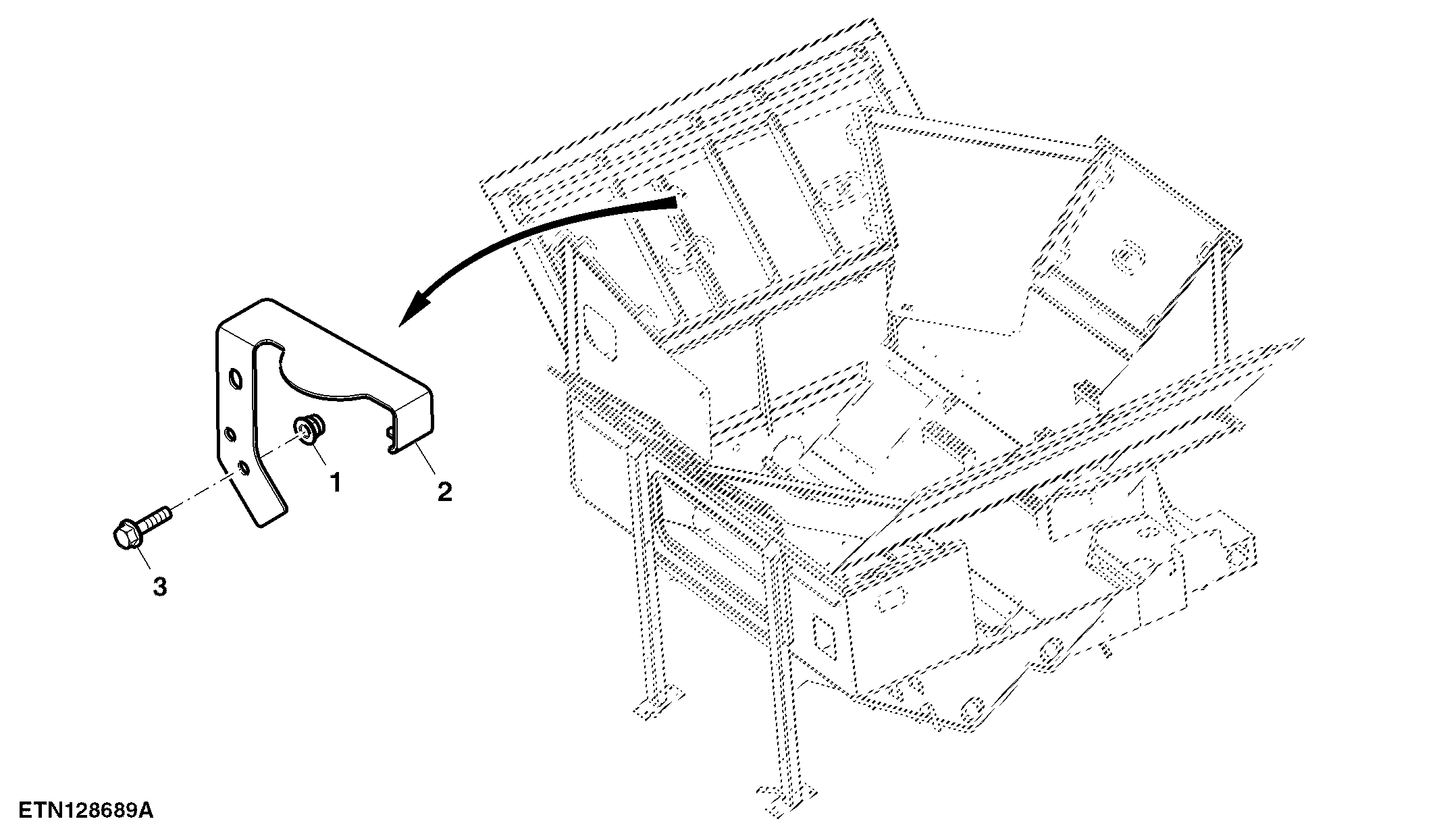 Sensor Bracket, 400 Bushels, High Unloading Rate (110100 - )
