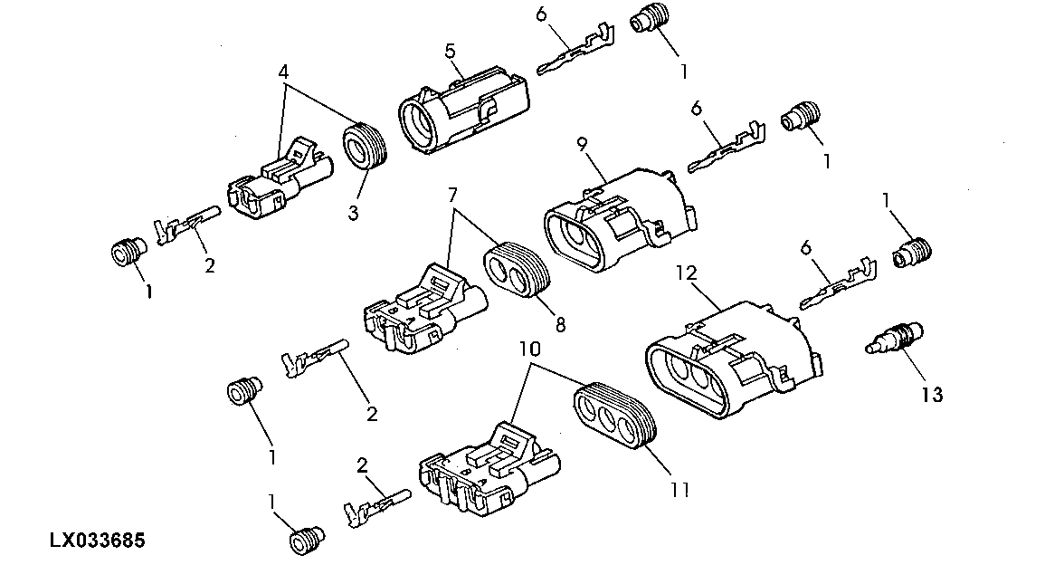 WEATHER PACK CONNECTOR (1-, 2- OR 3-TERMINAL)