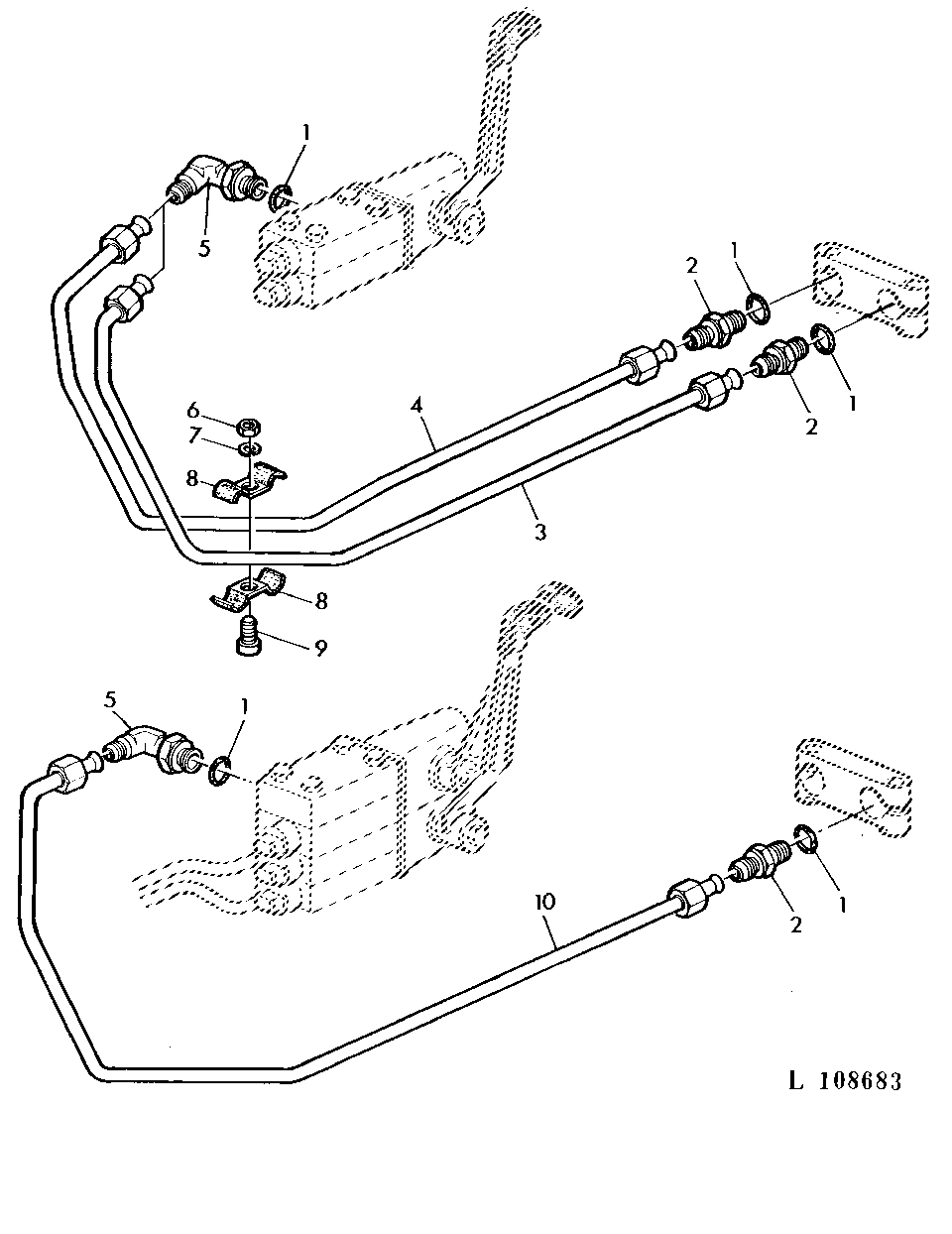 OIL LINES FOR CENTER QUICK-DISCONNECT COUPLERS