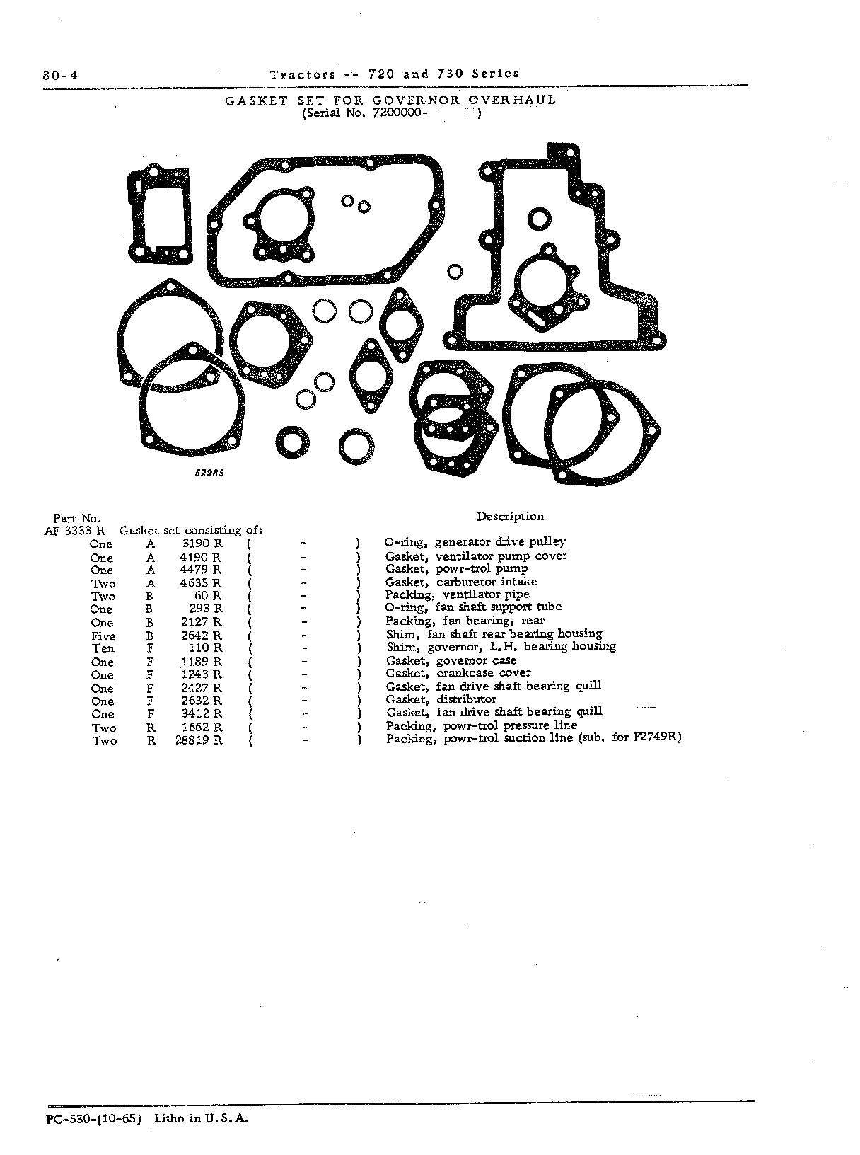 Gasket sets (Continued)