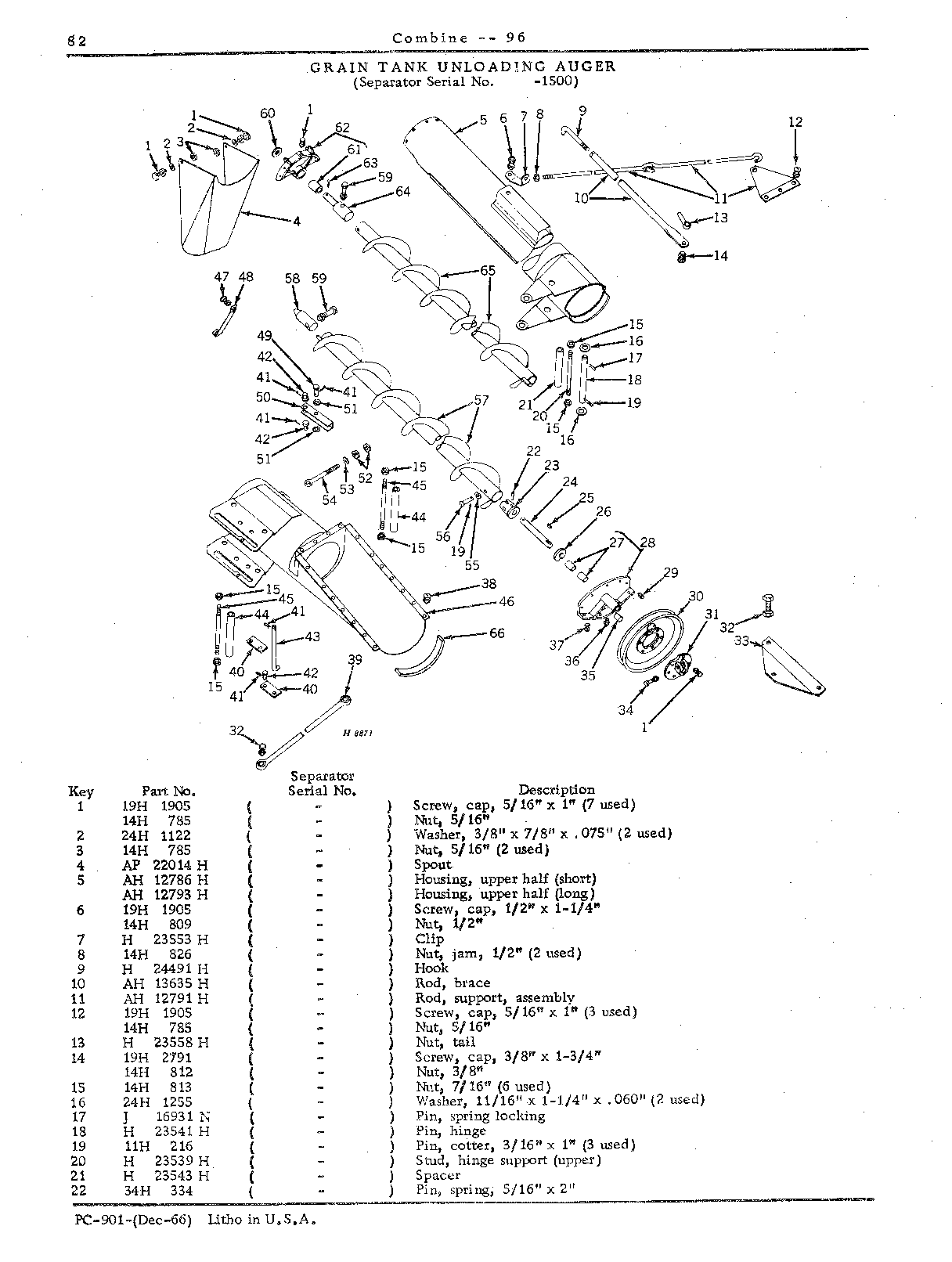 Grain Tank, Unloading Auger Electromagnetic Clutch, Loading and Unloading Augers (Continued)