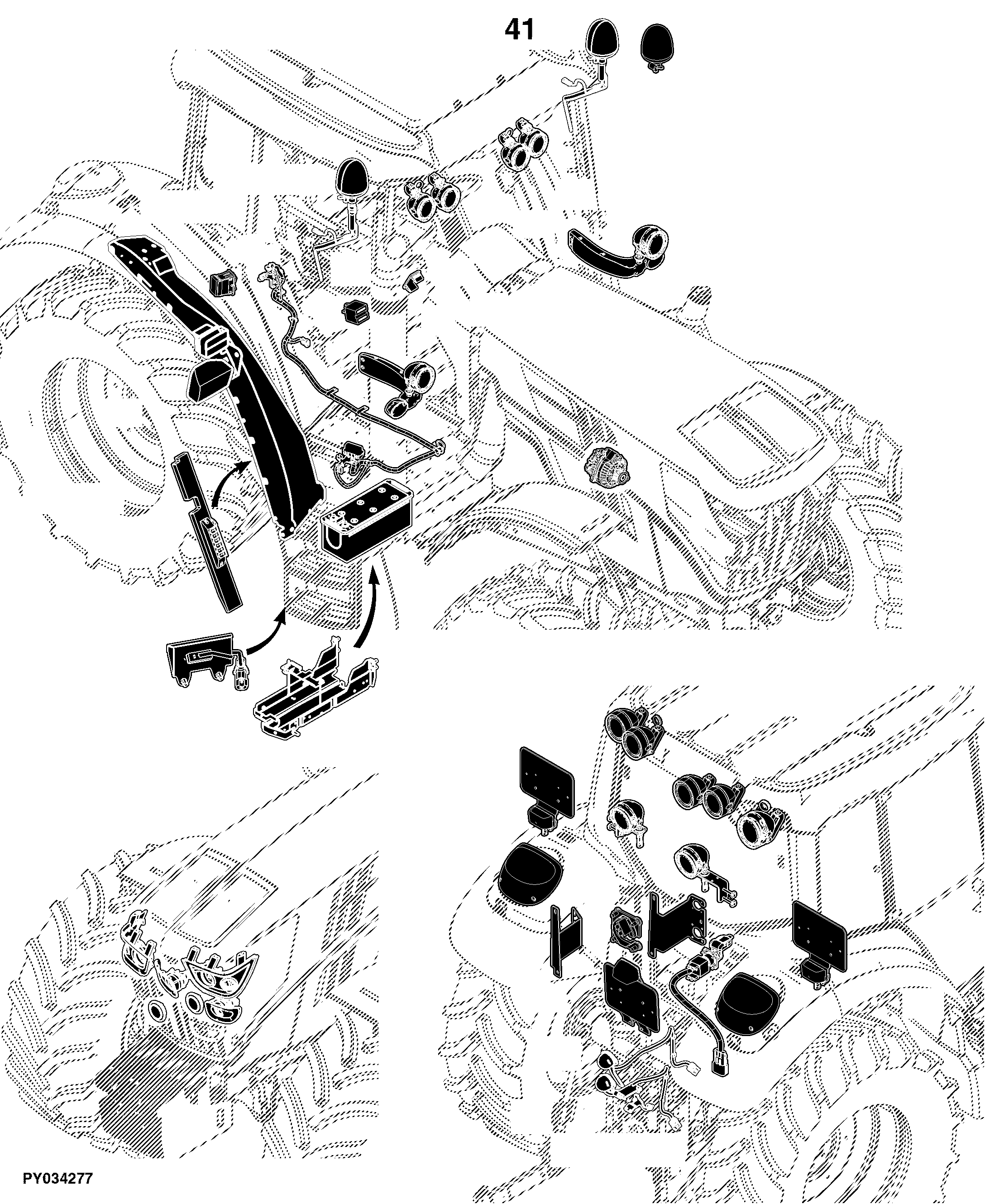 6105M Tractor (Europe Edition, Engine SN: 4045RXXXXXX)(Interim Tier 4)