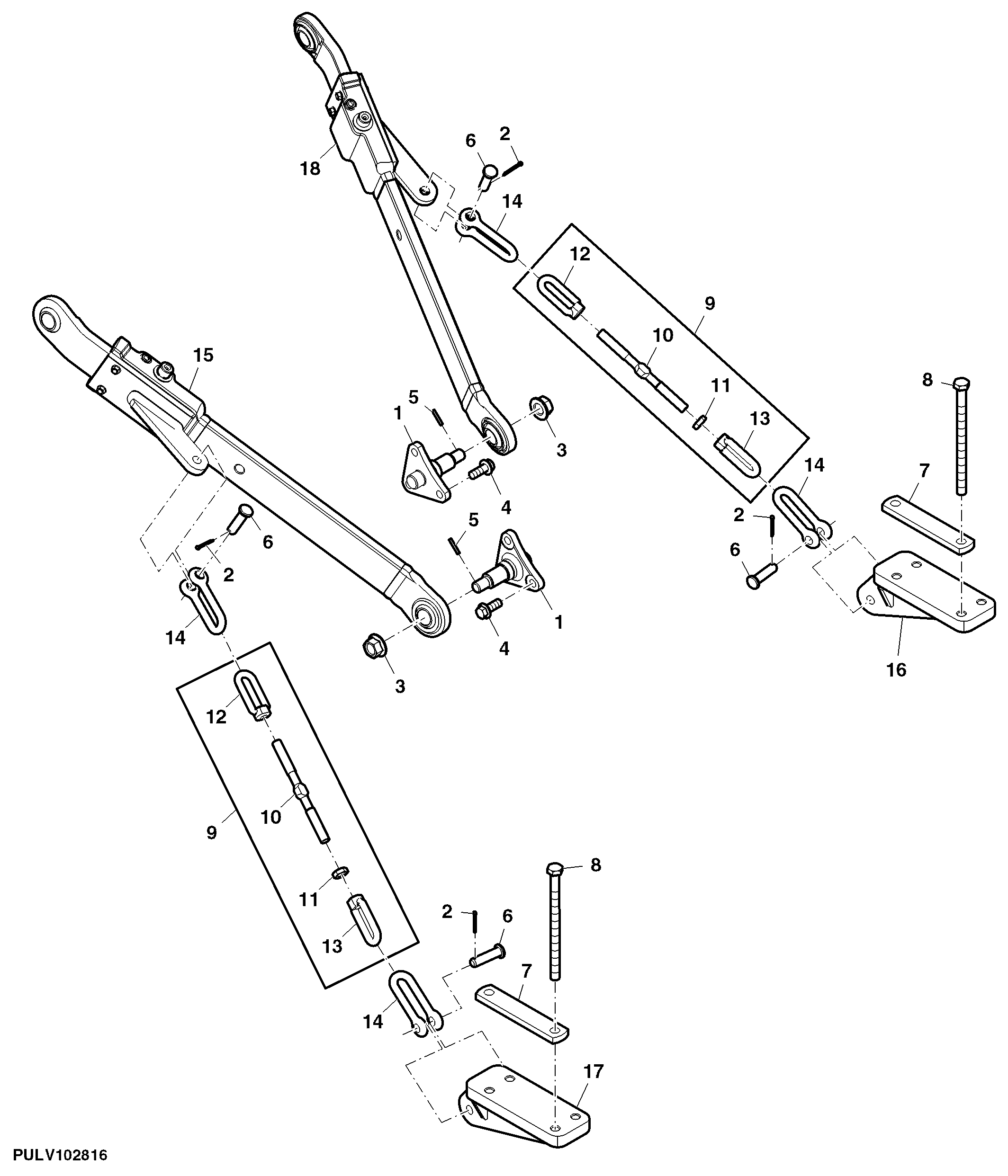 Telescoping Draft Link Assembly (440001 - )