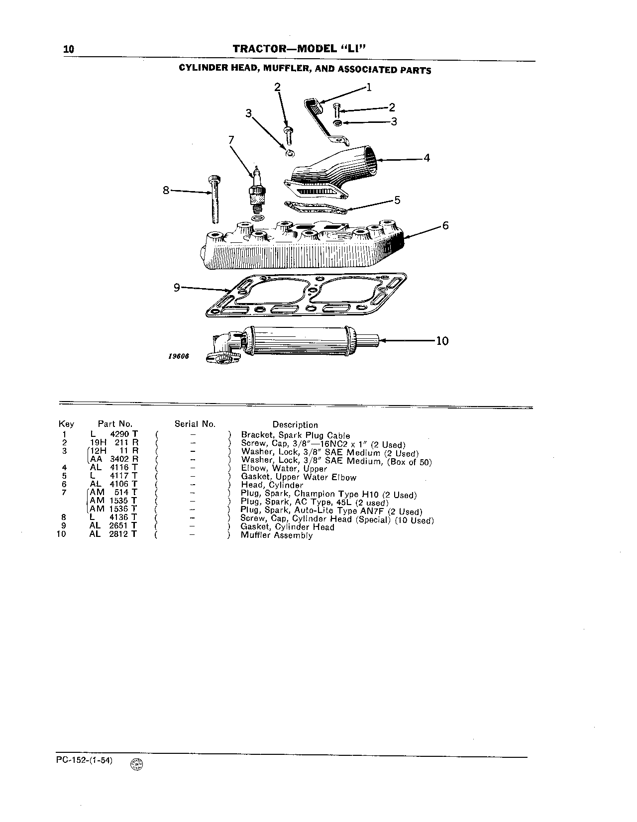 Cylinder Head, Muffler, and Associated Parts