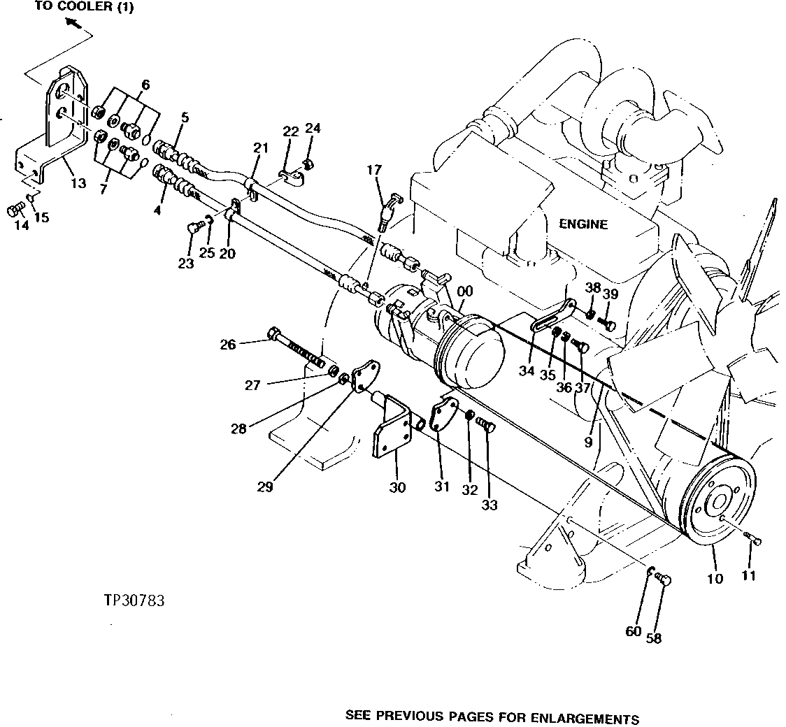 AIR CONDITIONING COMPRESSOR, DRIVE BELT AND HOSES
