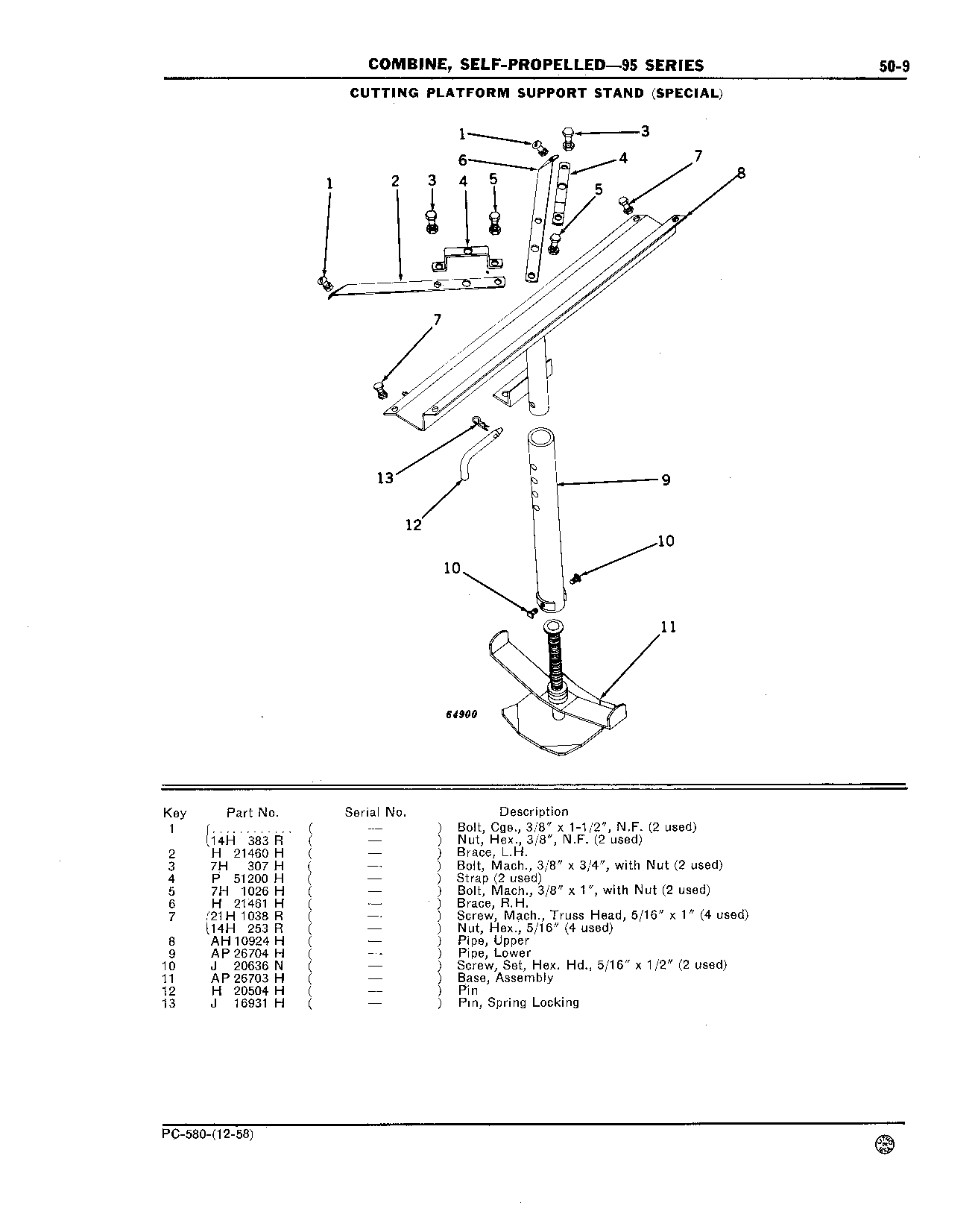 Feeder House and Support Stand for Cutting Platform (Continued)