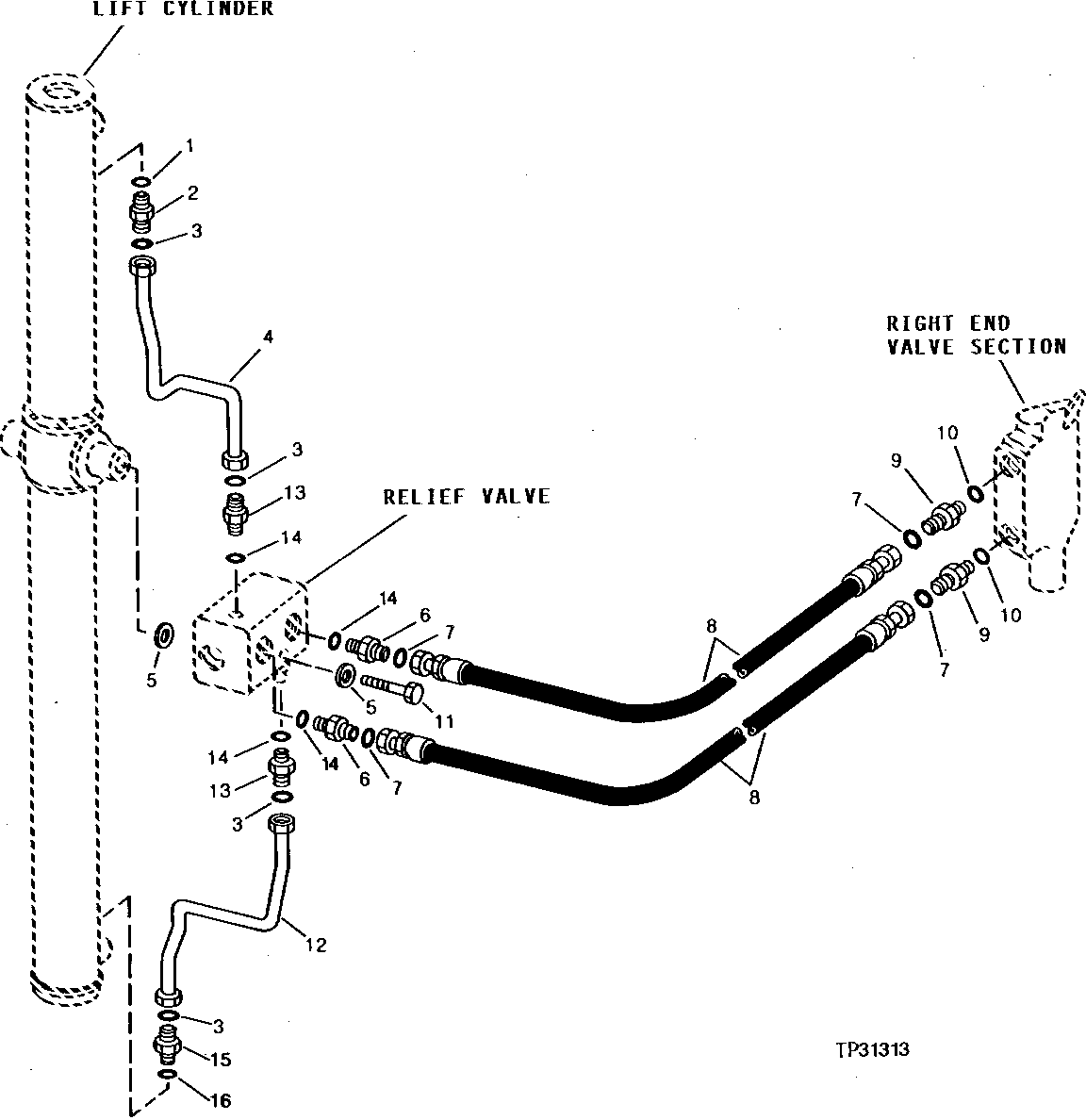 Right And Left Hand Lift Cylinder Hydraulics (530714 - )