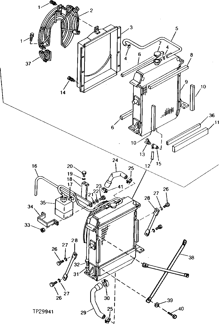 RADIATOR, RADIATOR HOSES, FAN SHROUD AND FAN GUARD