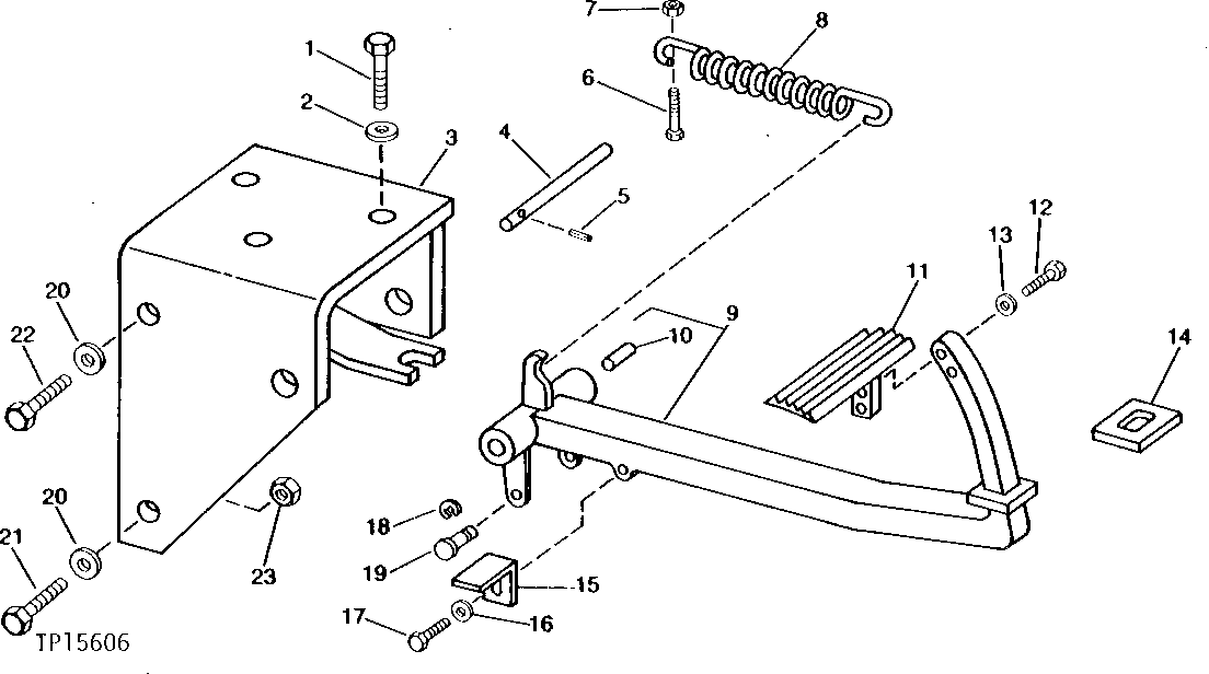 SERVICE BRAKE PEDAL AND LINKAGE ( - 543489)