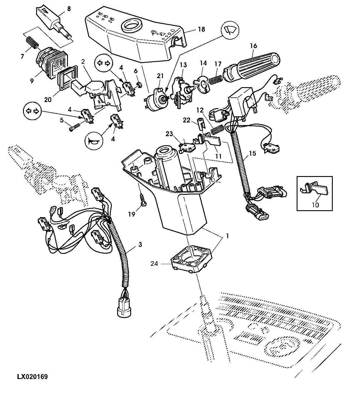 MULTIFUNCTION UNIT, W/O ELECTR. REVERSER CONTROL (CAB)
