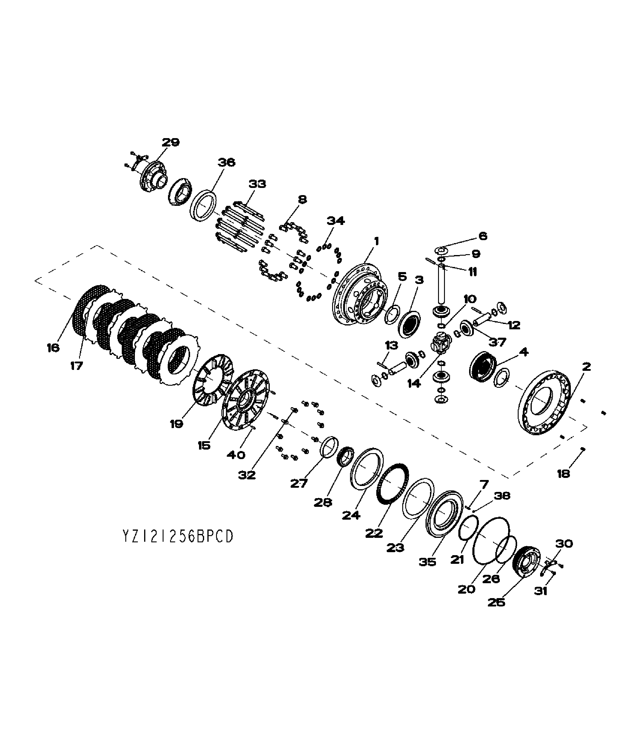 YZ121256 DIFFERENTIAL LOCK(1400)(748H);CODE H2- ORDER CODE 1802