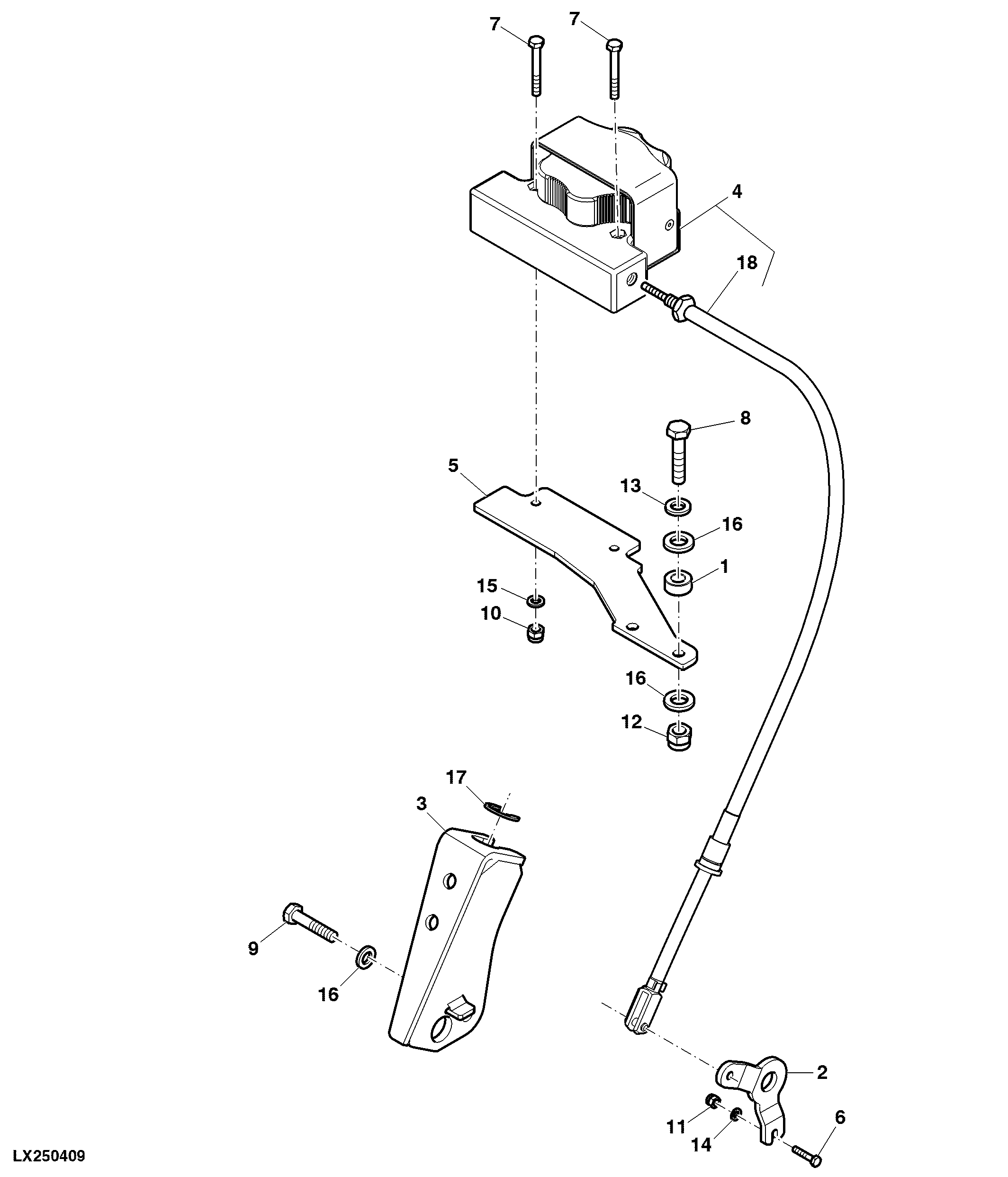 Remote Control, Mechanical Rockshaft, W/ Cab