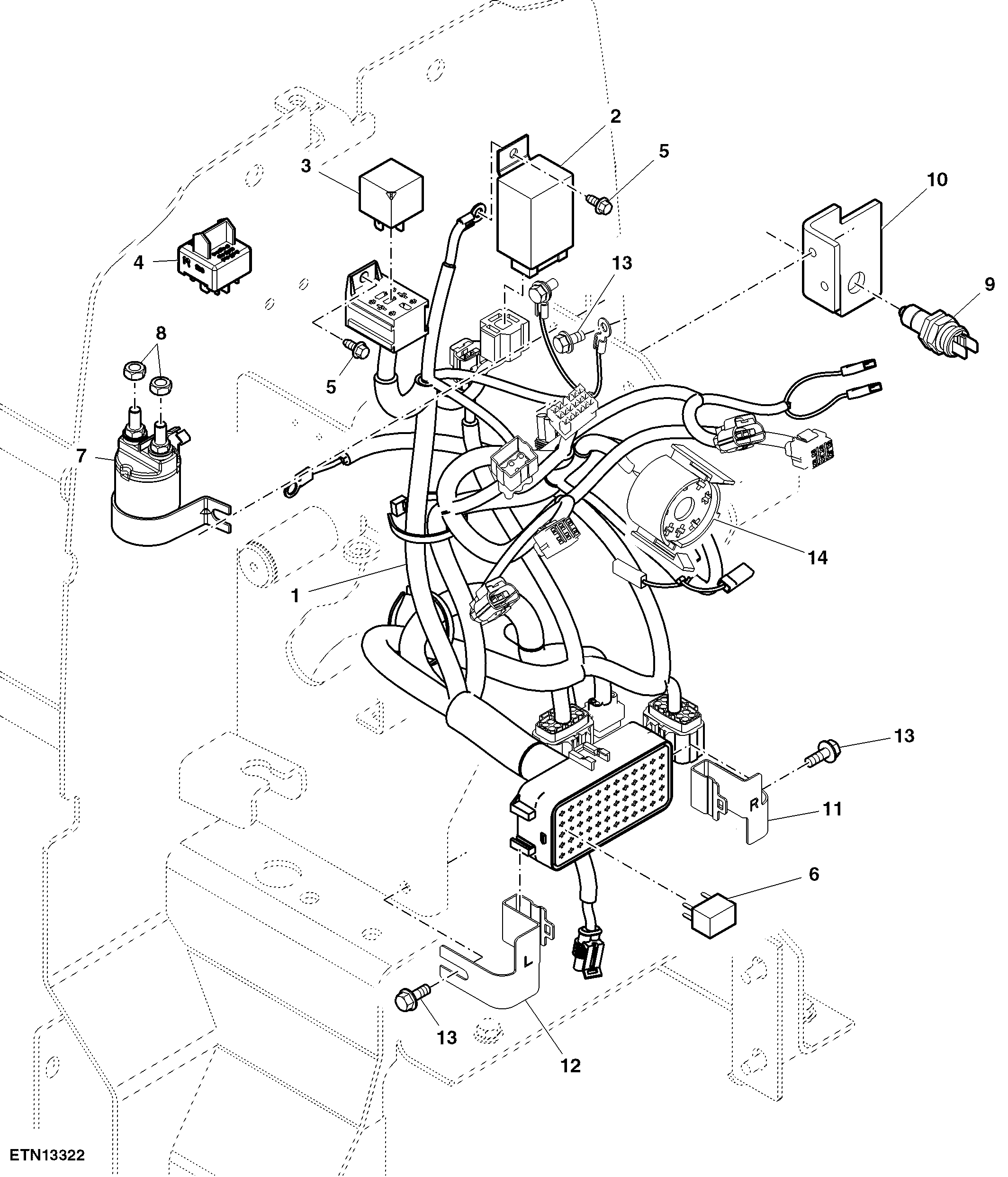 Console Wiring Harness, SyncShuttle™, OOS ( - 018073)