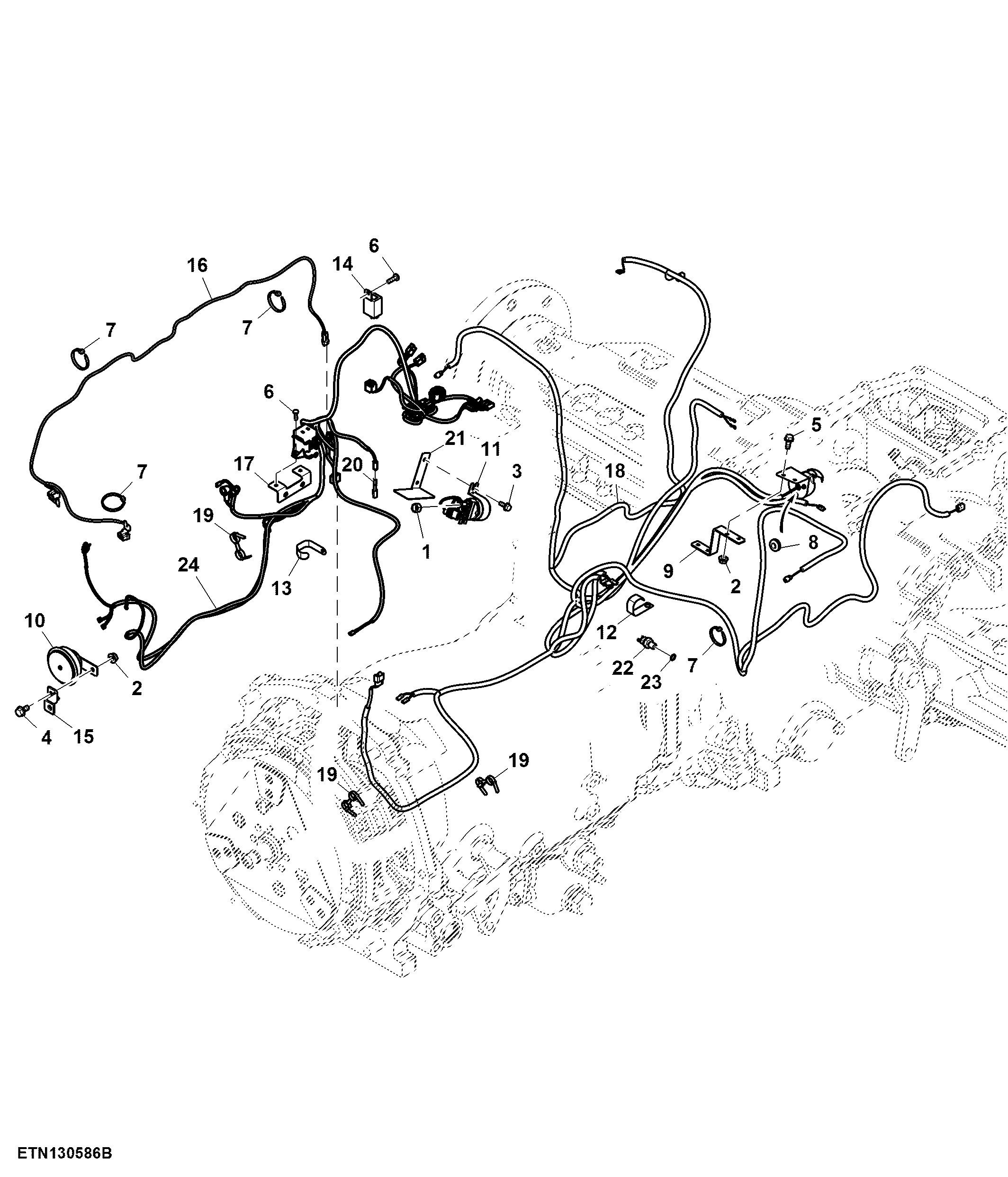 Wiring Harness, Single Clutch (004269 - 012021)