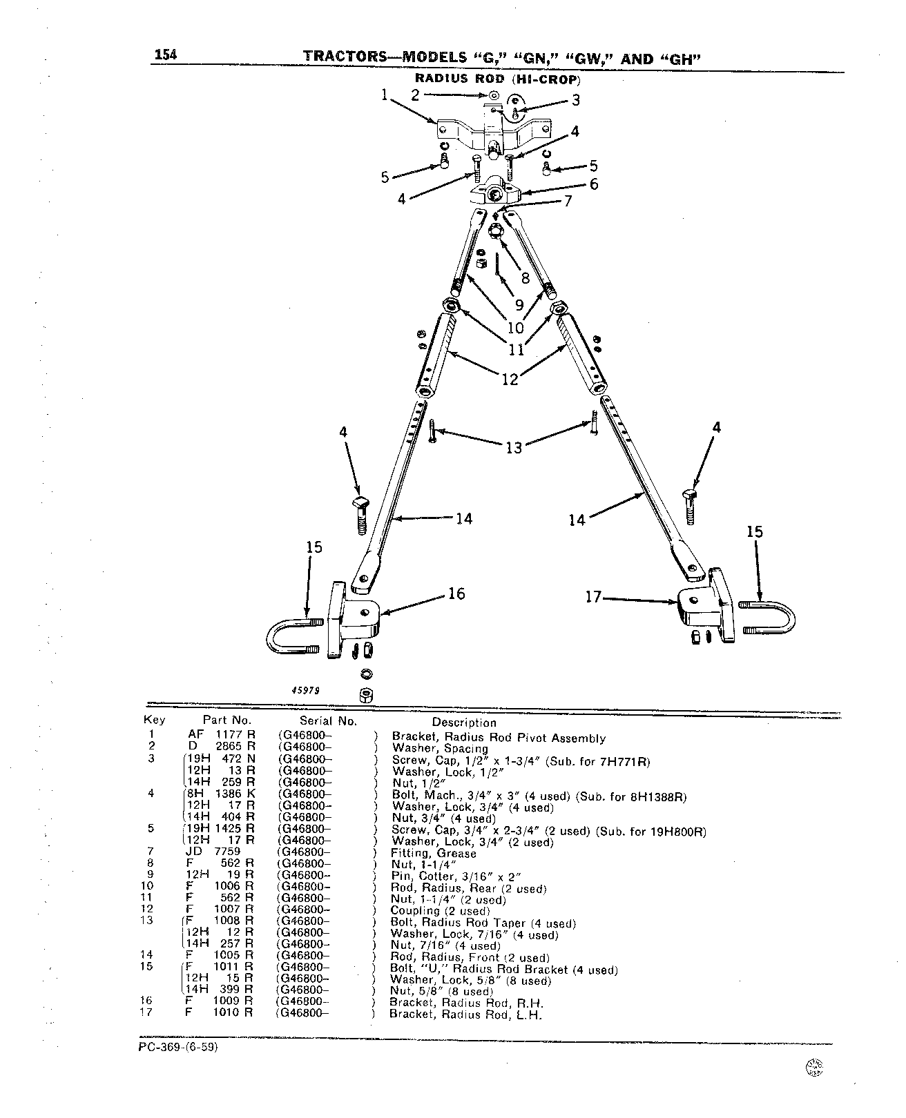 Radius Rod (Hi-Crop)