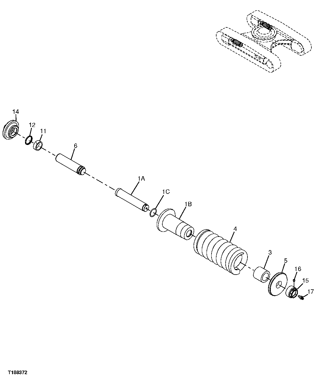 TRACK CHAIN TENSION ADJUSTER (SEE ADJUSTER PAGE FOR EXCEPTIONS)