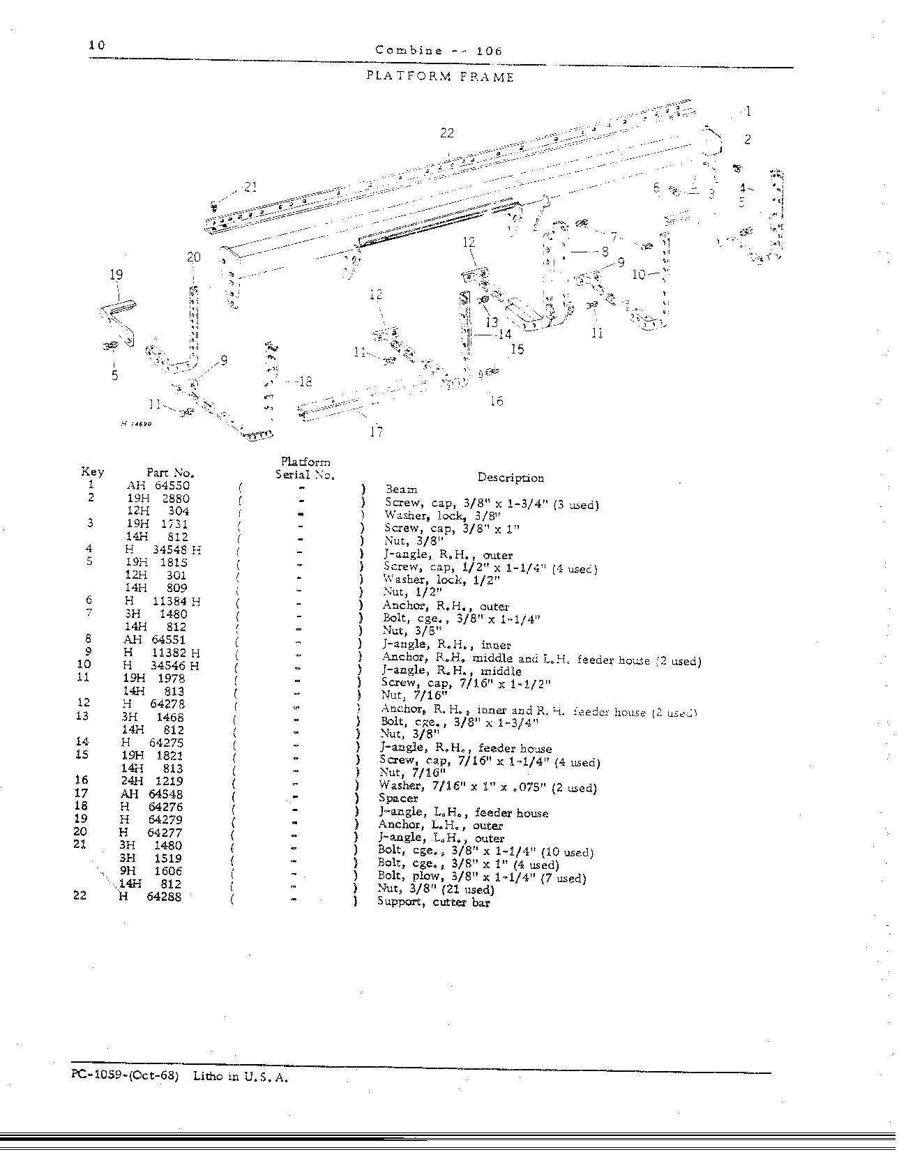 Cutting Platform and Feeder House (Continued)