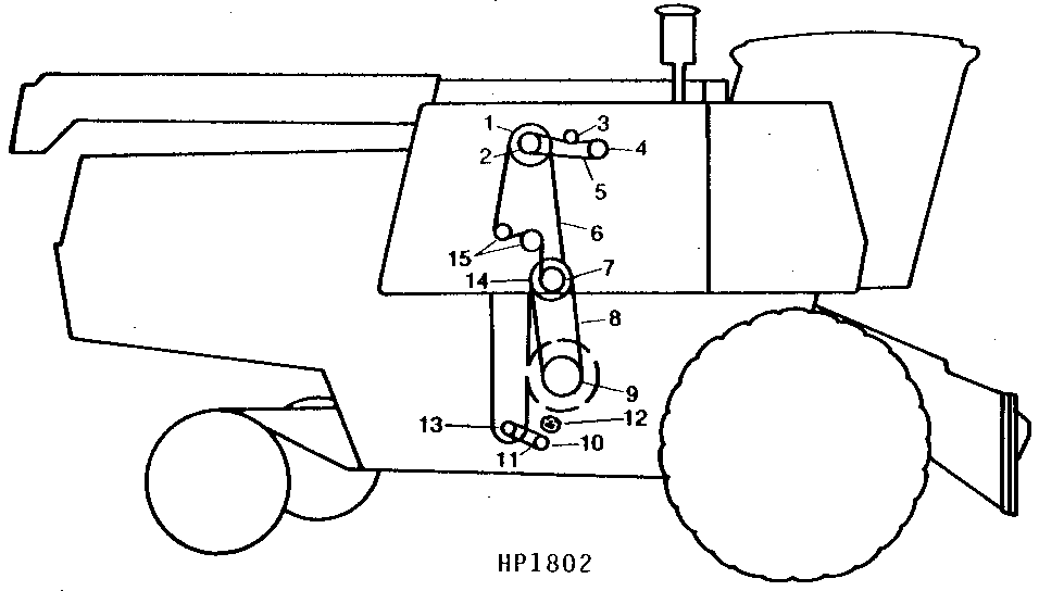 CLEAN GRAIN ELEVATOR AND LOADING AUGER DRIVE SHEAVES AND BELTS ( - 610400)