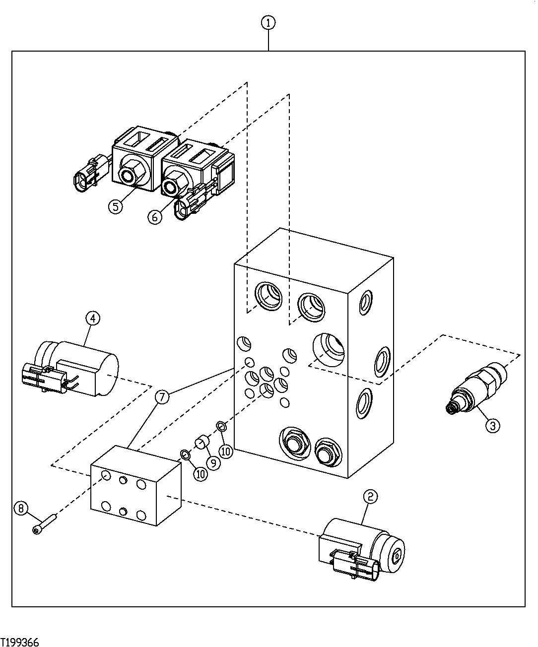PILOT ROTATE SOLENOID AND VALVE MANIFOLD (SN -596699)