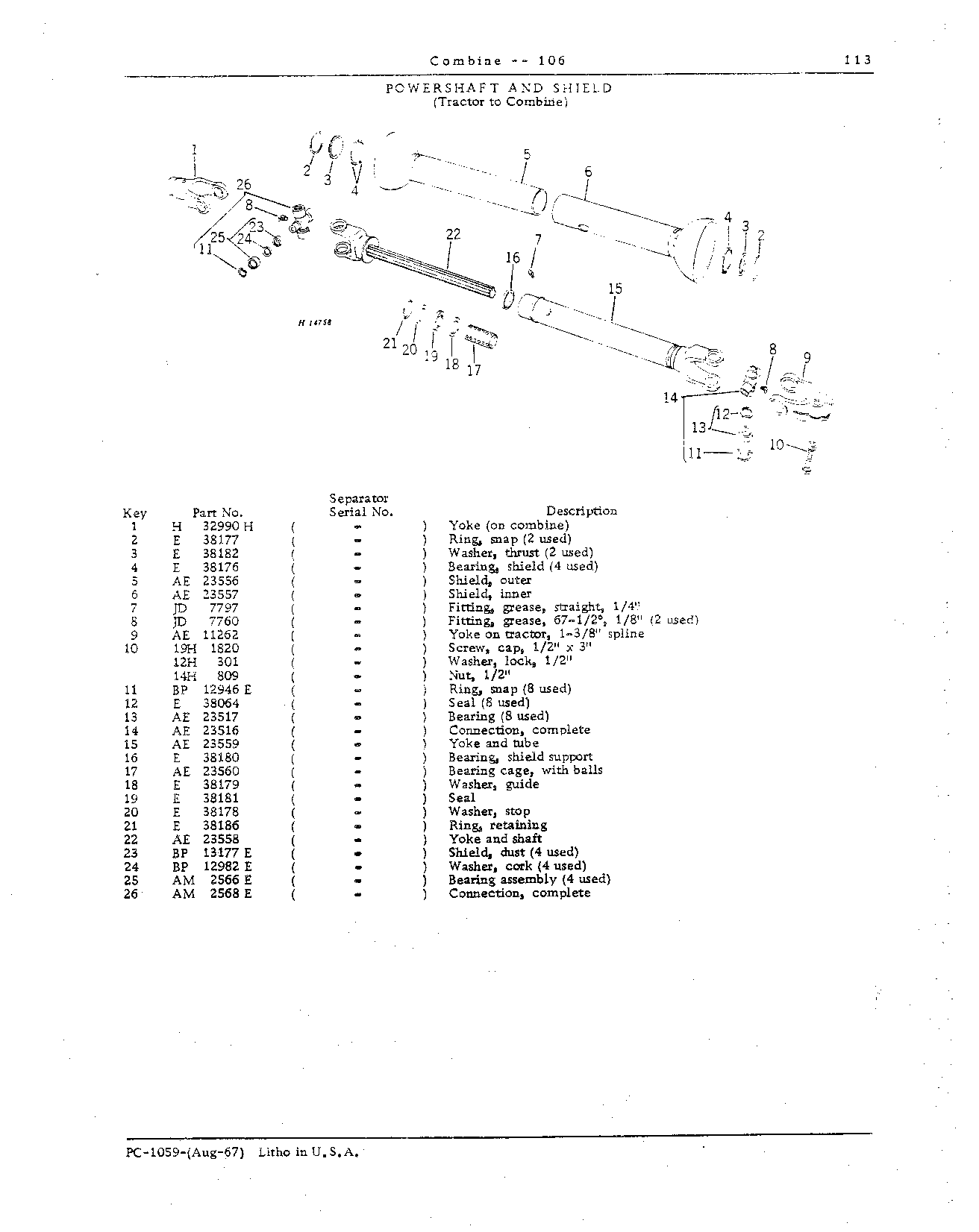 PTO Drive Parts