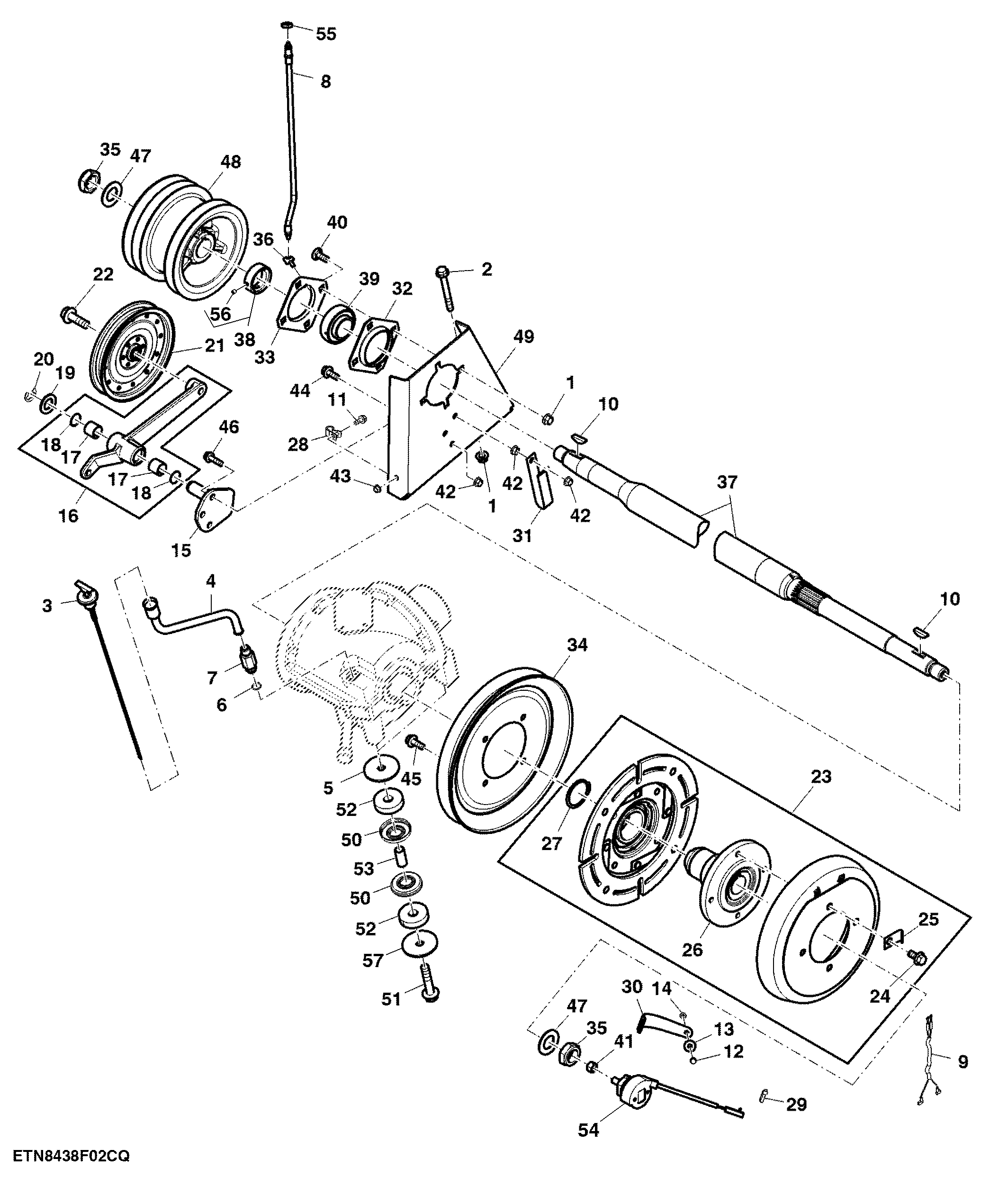 Primary Countershaft Drive, Low HP, Standard Capacity