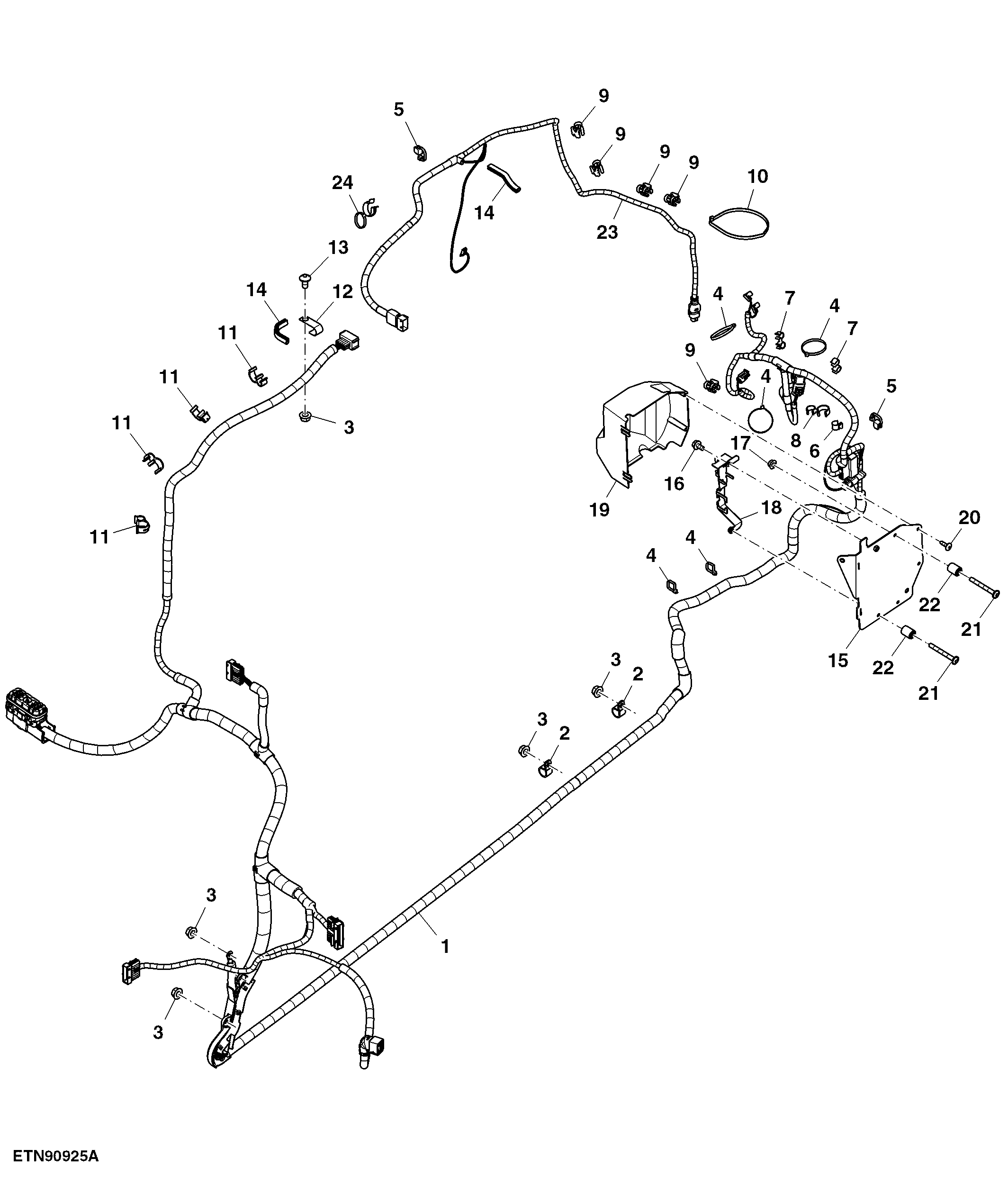 Wiring Harness, Front Chassis, W/O Front Controller