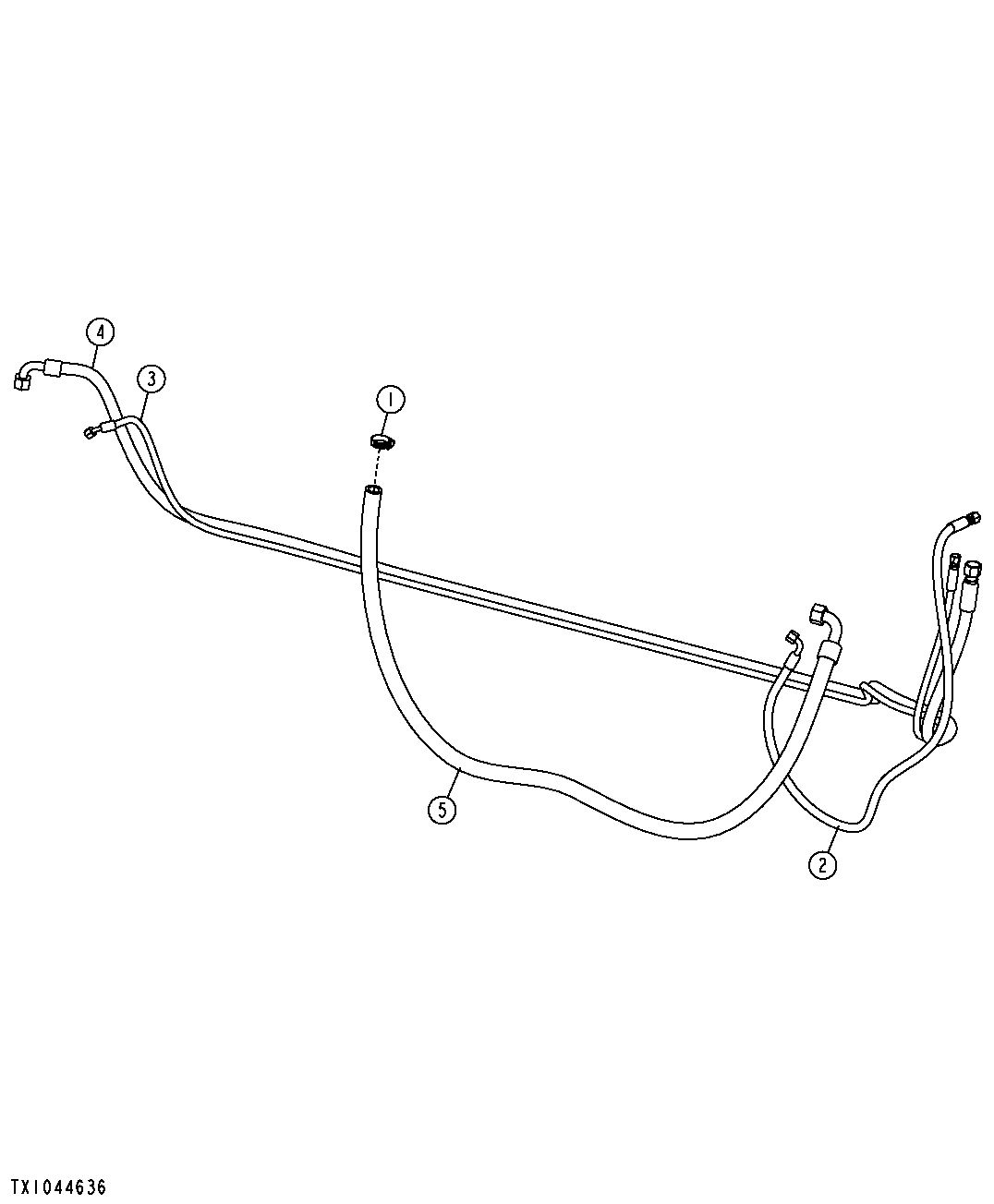 ENGINE FAN DRIVE HYDRAULIC HOSES (SN 619281- )