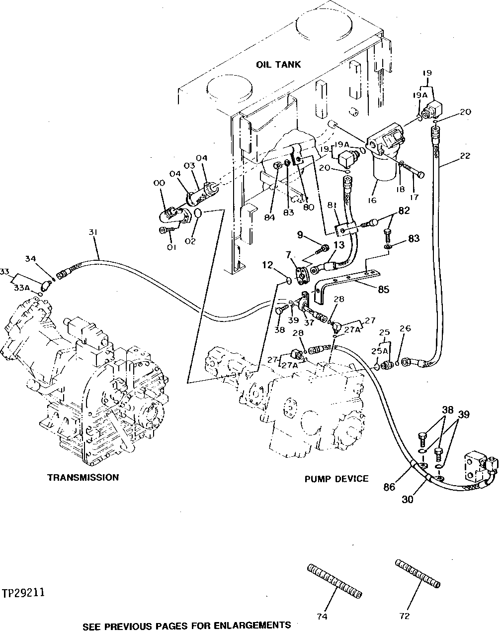 HYDROSTATIC CONTROL HYDRAULIC HOSES AND OIL FILTER (000877 - )